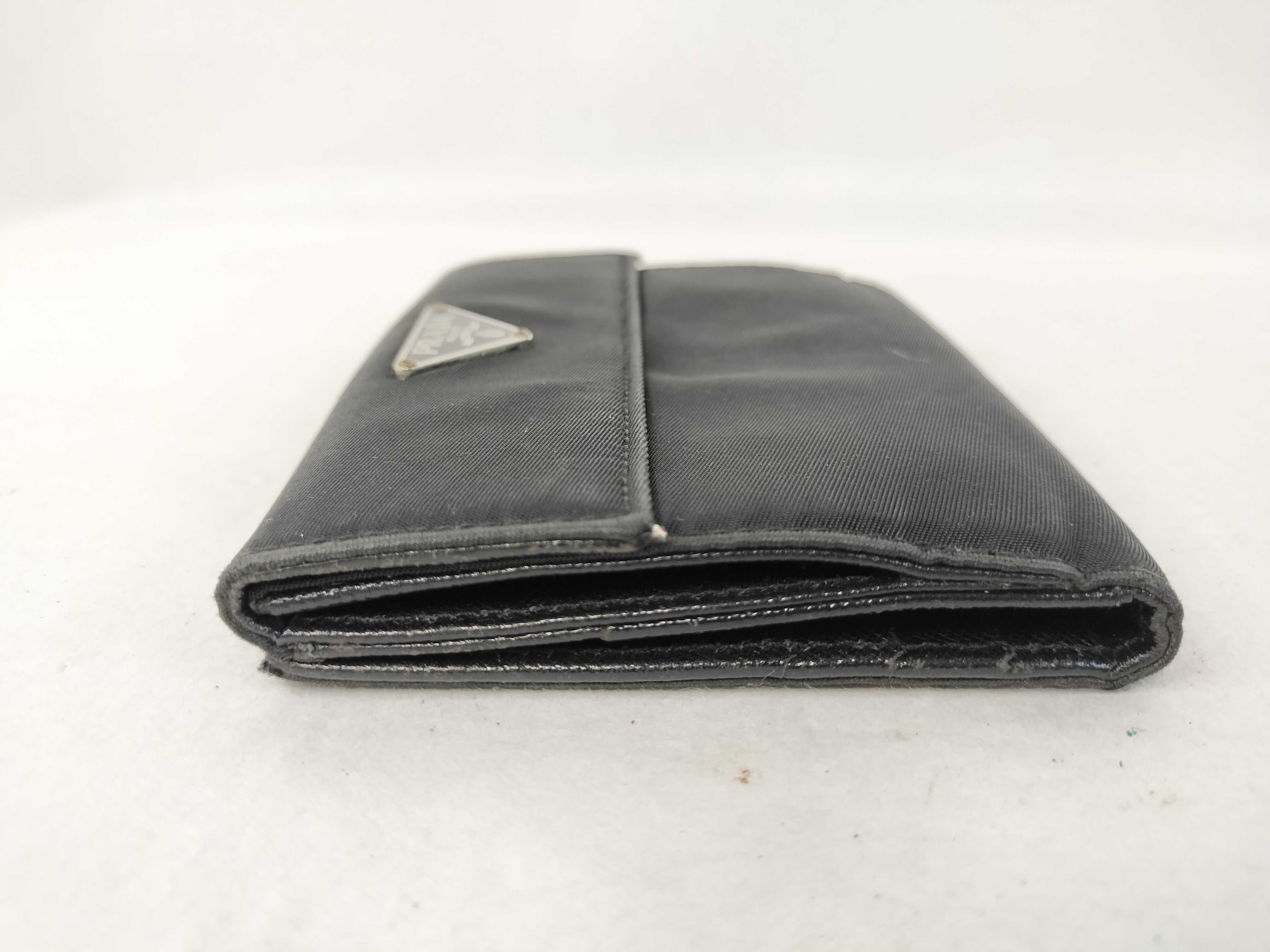 Nylon Folding Wallet, Black — view 7