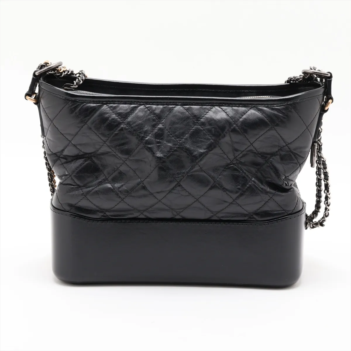 Gabrielle de Chanel Vintage Calfskin Chain Shoulder Bag, Black with Gold and Silver Hardware, Item Number 26341598 (Serial Number 26) — view 2