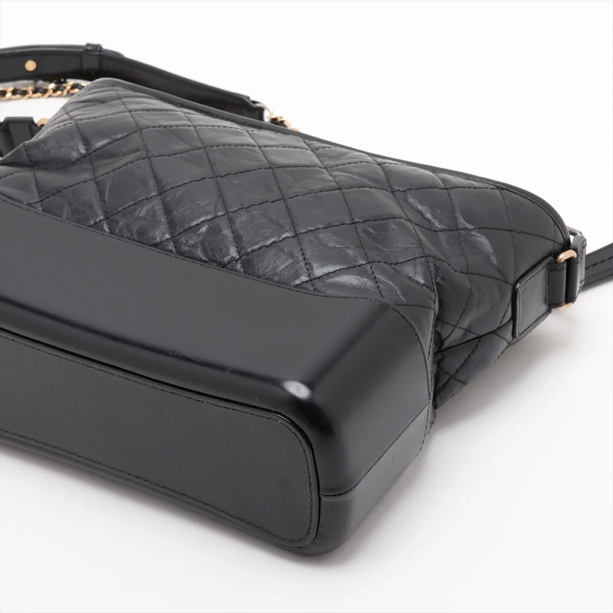 Gabrielle de Chanel Vintage Calfskin Chain Shoulder Bag, Black with Gold and Silver Hardware, Item Number 26341598 (Serial Number 26) — view 3