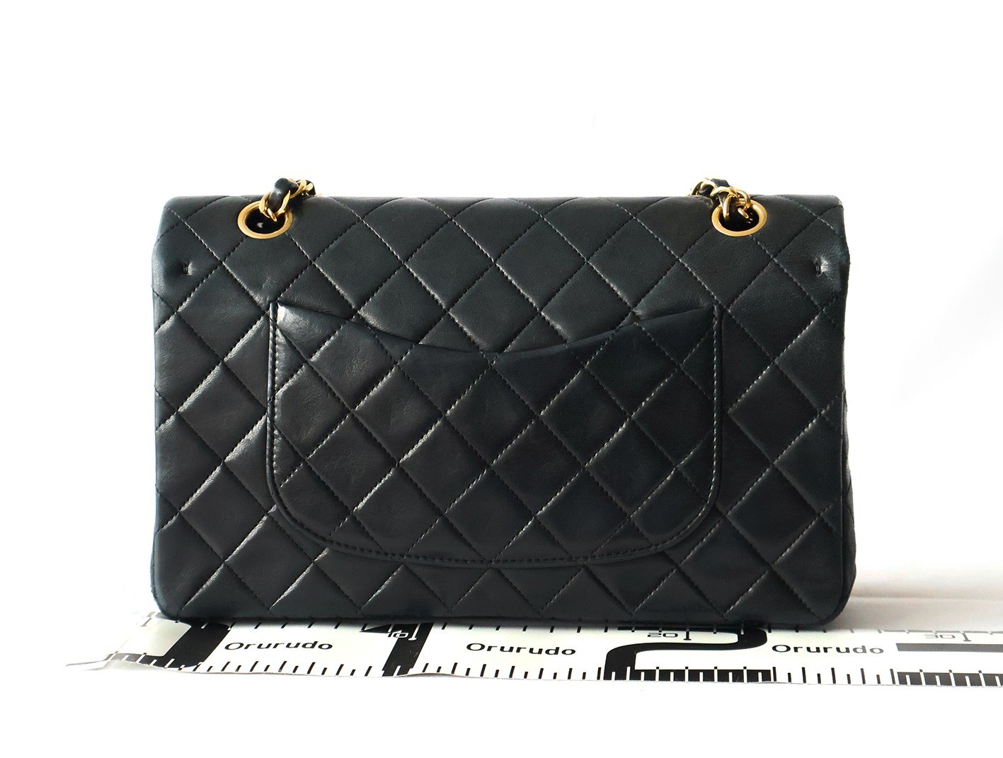 Matelassé 25 Lambskin Double Flap Double Chain Shoulder Bag, Black — view 2