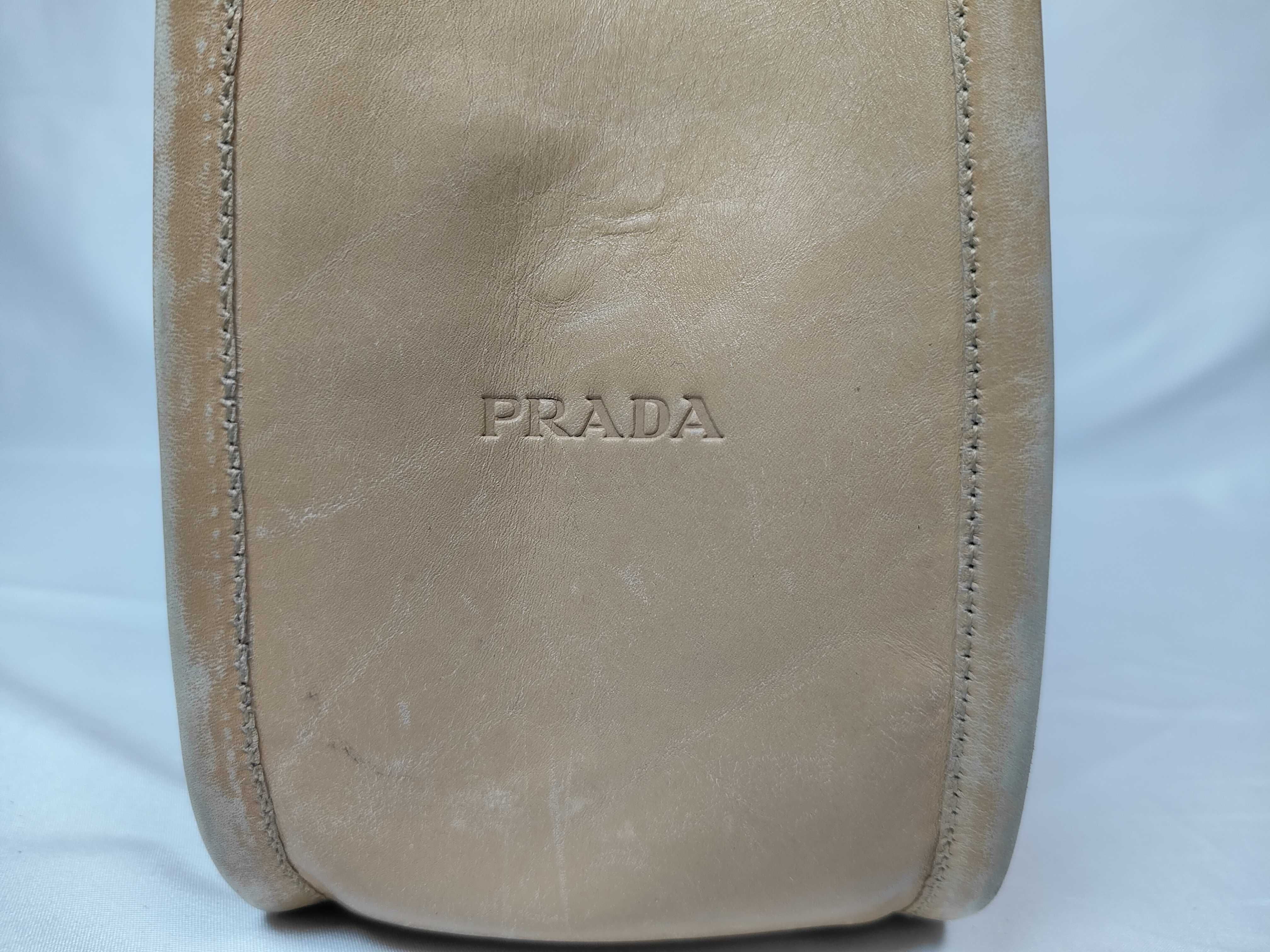 B8330 Leather Shoulder Bag (Beige) — view 12