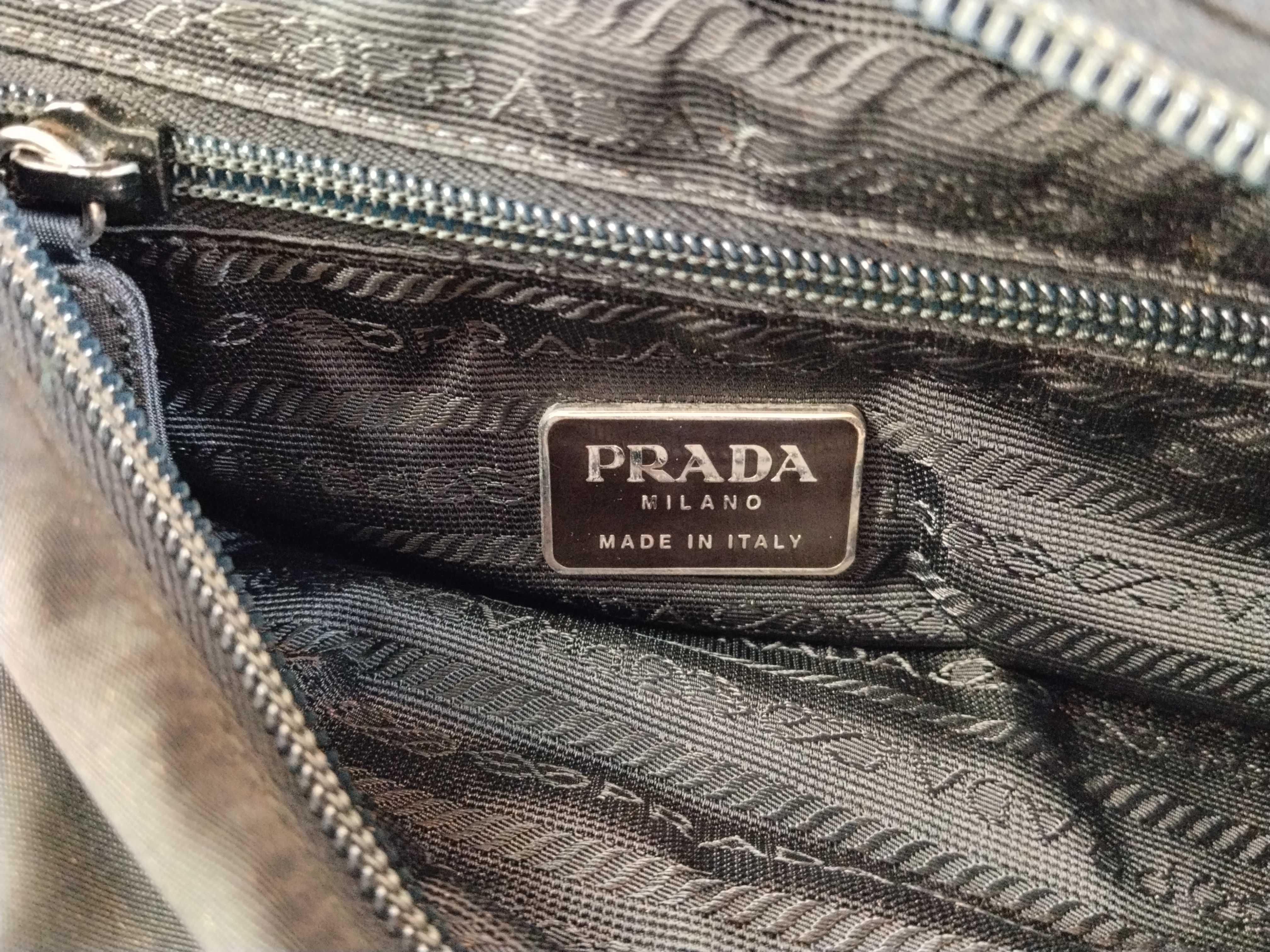 Nylon Prada Nylon Triangle Logo Tote Bag — view 12