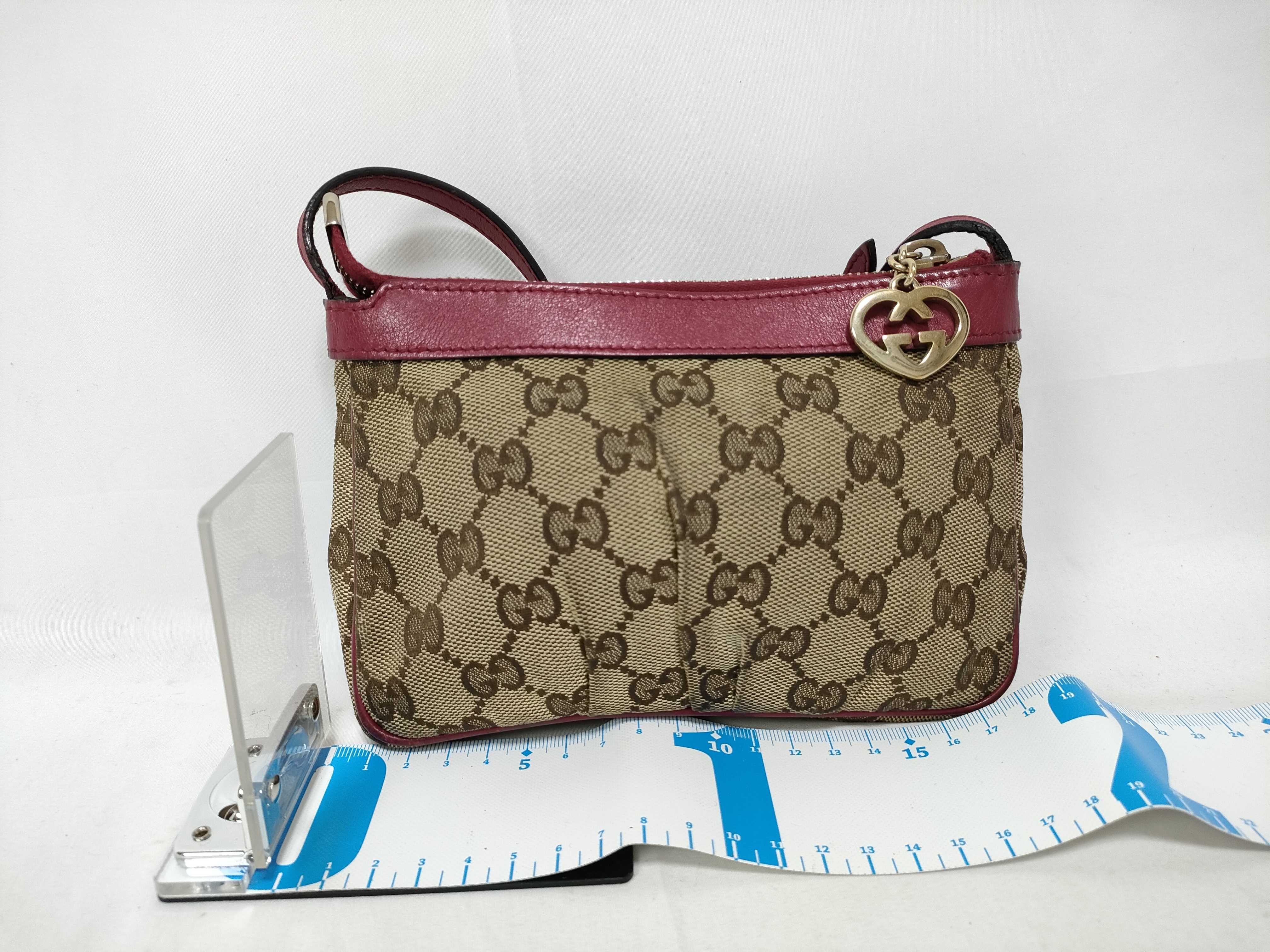 Purple Canvas Vintage Love Heart Zipper Mini Crossbody Bag (Shoulder Bag) — view 2