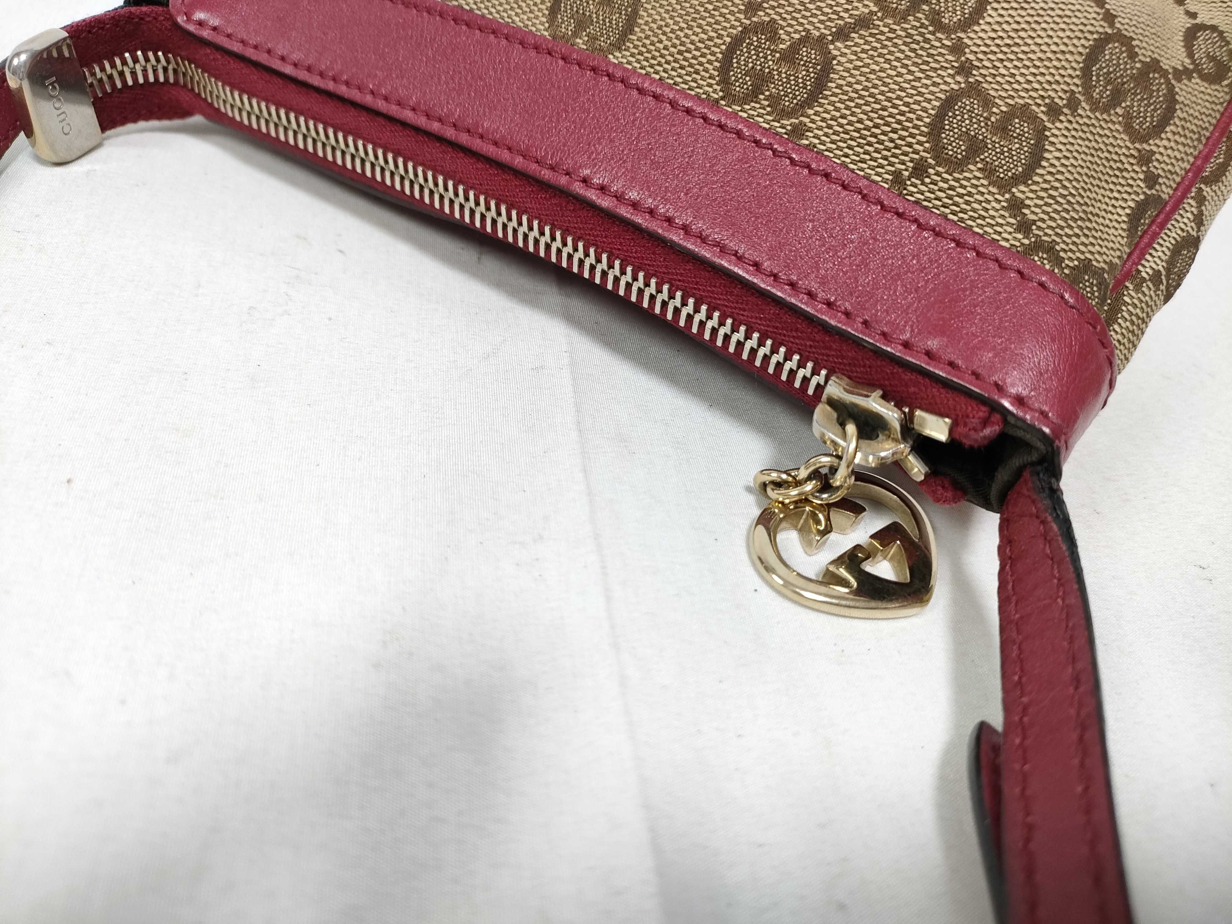 Purple Canvas Vintage Love Heart Zipper Mini Crossbody Bag (Shoulder Bag) — view 12