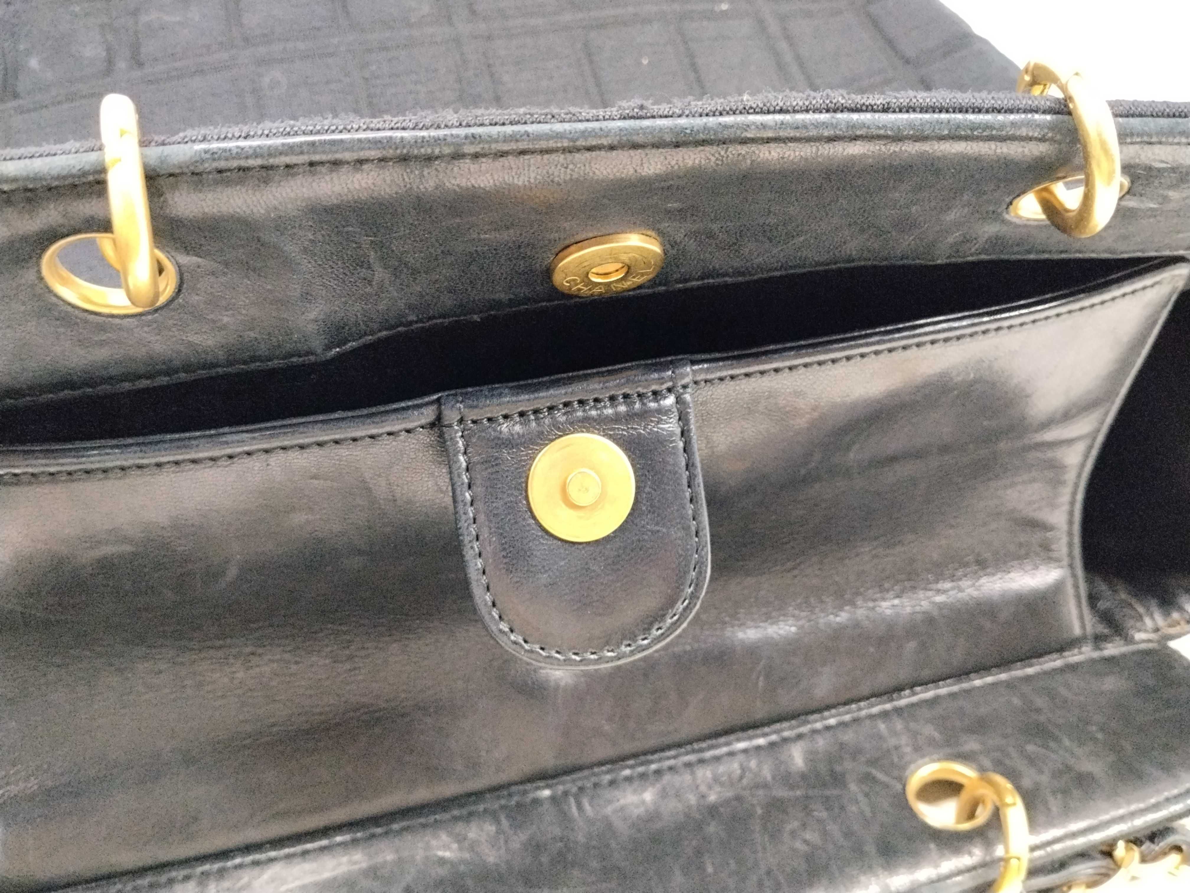 Chocolate Bar Chain Tote Bag, Cotton, Black Tote Bag — view 8