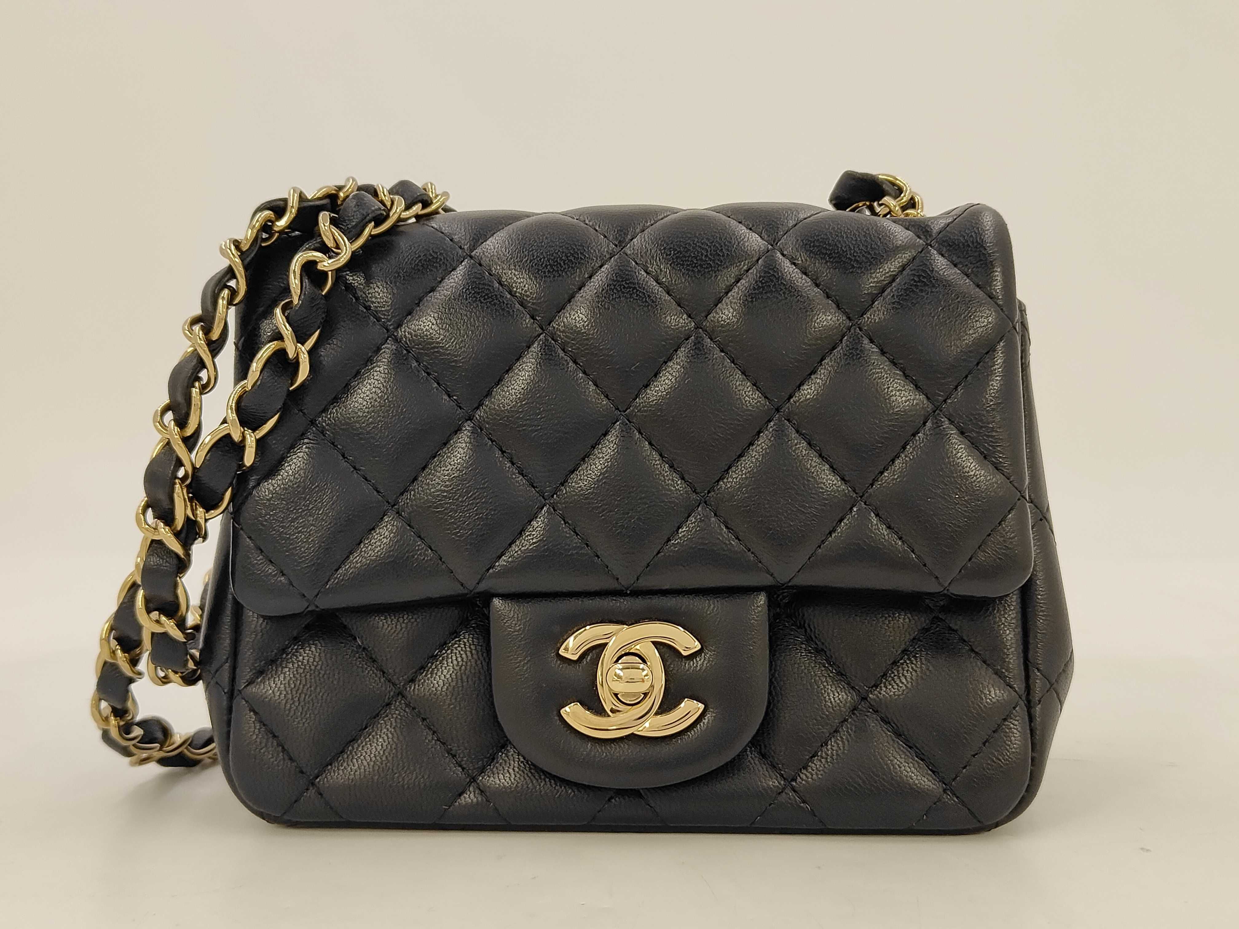 Mini Mat Plate Lambskin Shoulder Bag