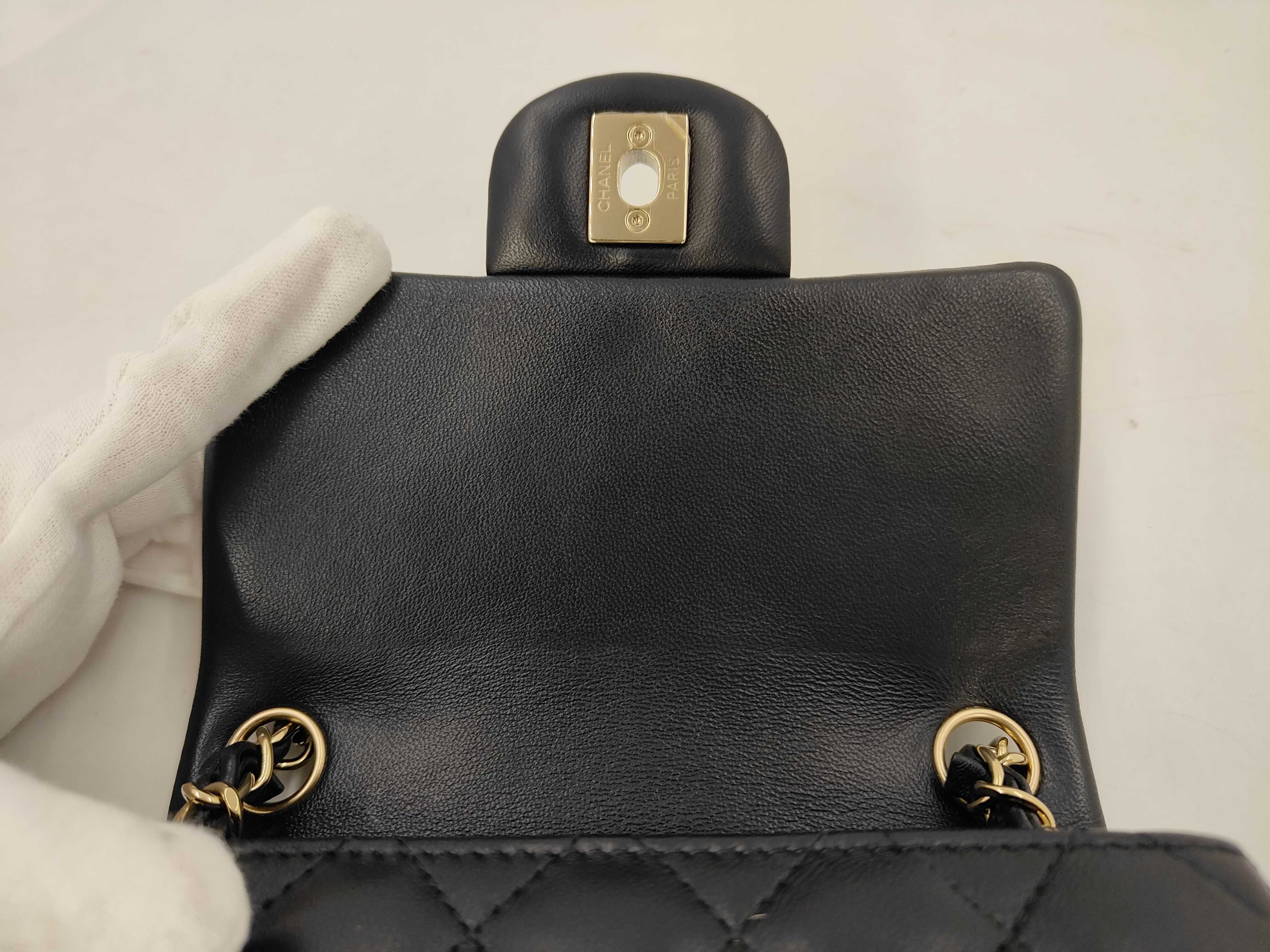 Mini Mat Plate Lambskin Shoulder Bag — view 11