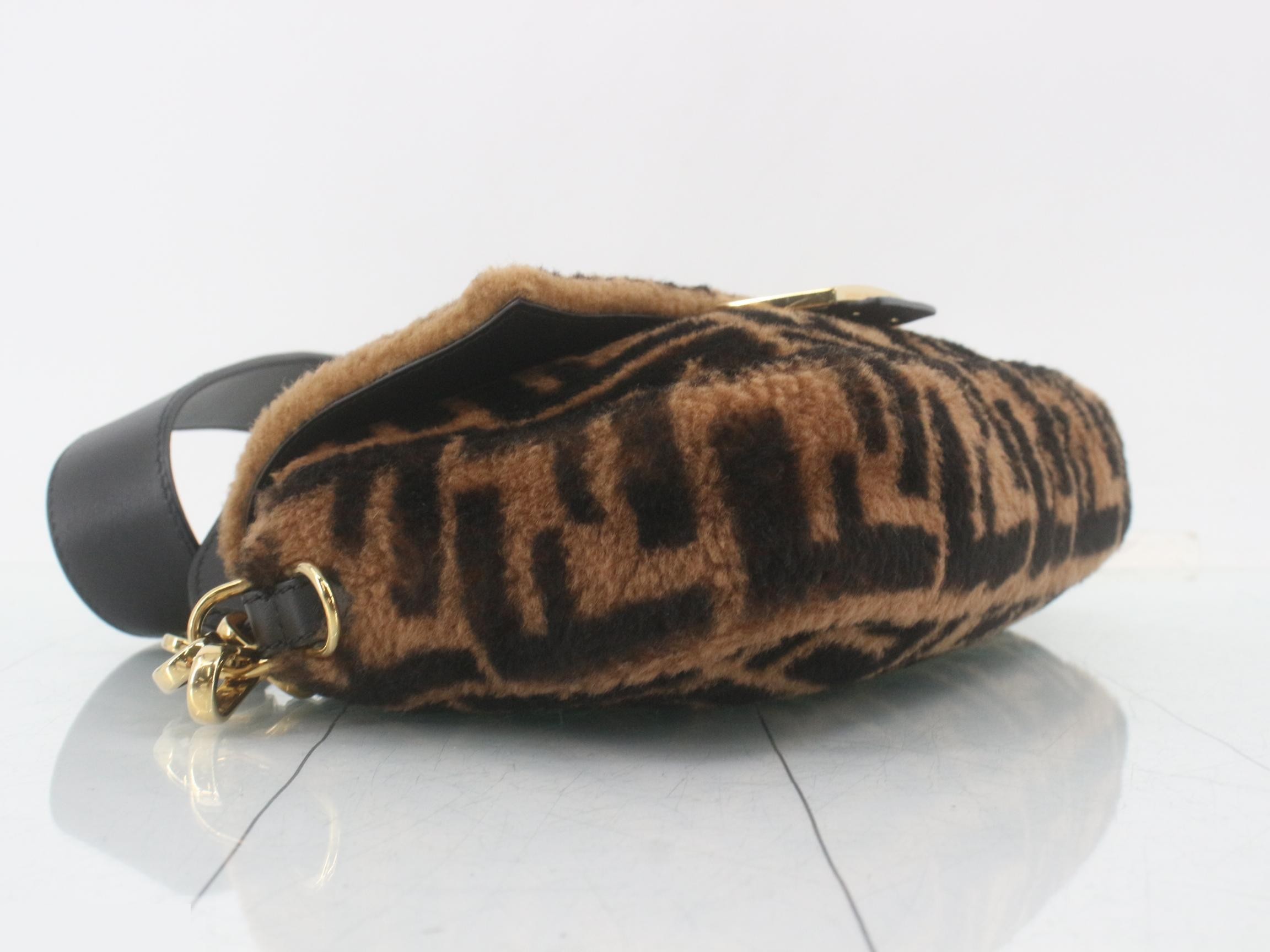 Baguette Fur Zucca 2-Way Hand/Shoulder Bag, Bicolor — view 5