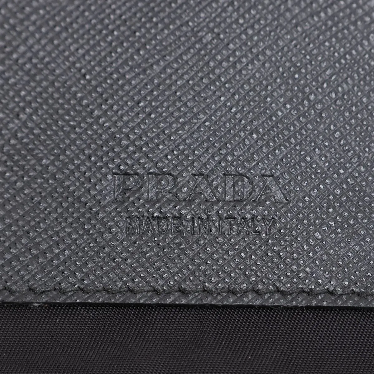Tessuto Nylon x Leather Phone Pouch, Black — view 7