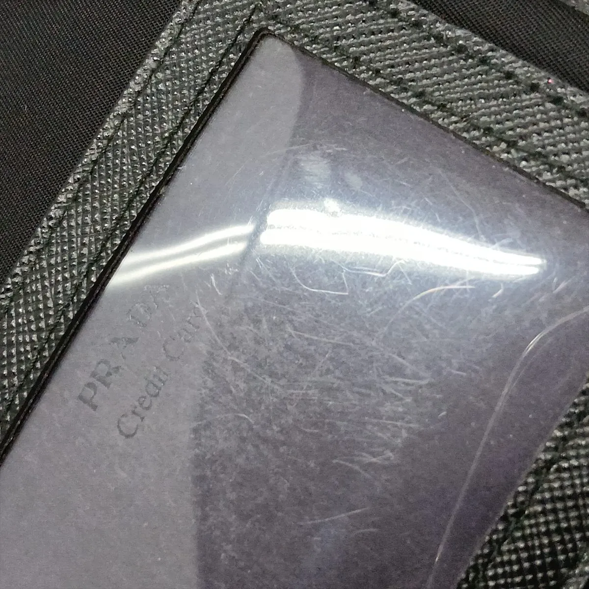 Tessuto Nylon x Leather Phone Pouch, Black — view 8