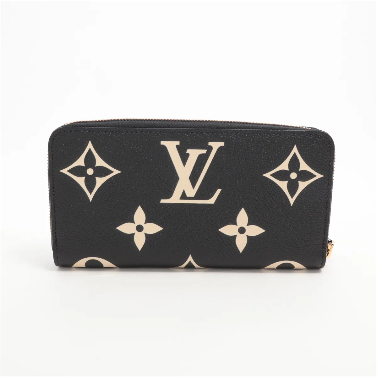 Bicolor Monogram Empreinte Zippy Wallet M80481 Noir x Cream Round Zip Wallet (RFID detected) — view 2