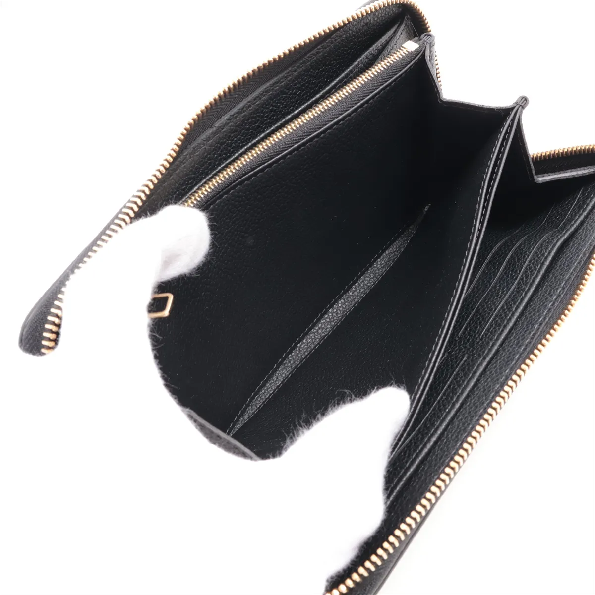 Bicolor Monogram Empreinte Zippy Wallet M80481 Noir x Cream Round Zip Wallet (RFID detected) — view 6