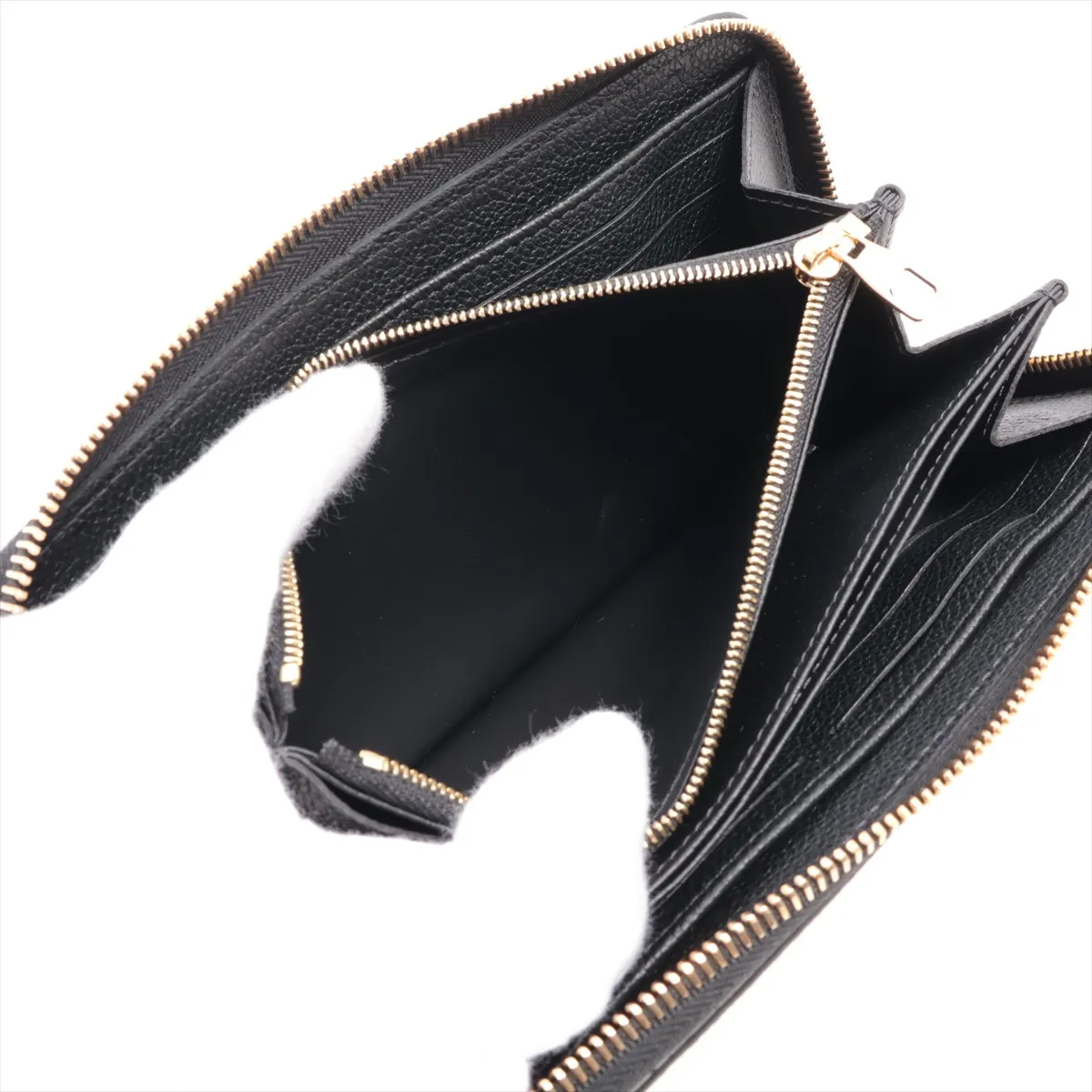 Bicolor Monogram Empreinte Zippy Wallet M80481 Noir x Cream Round Zip Wallet (RFID detected) — view 10