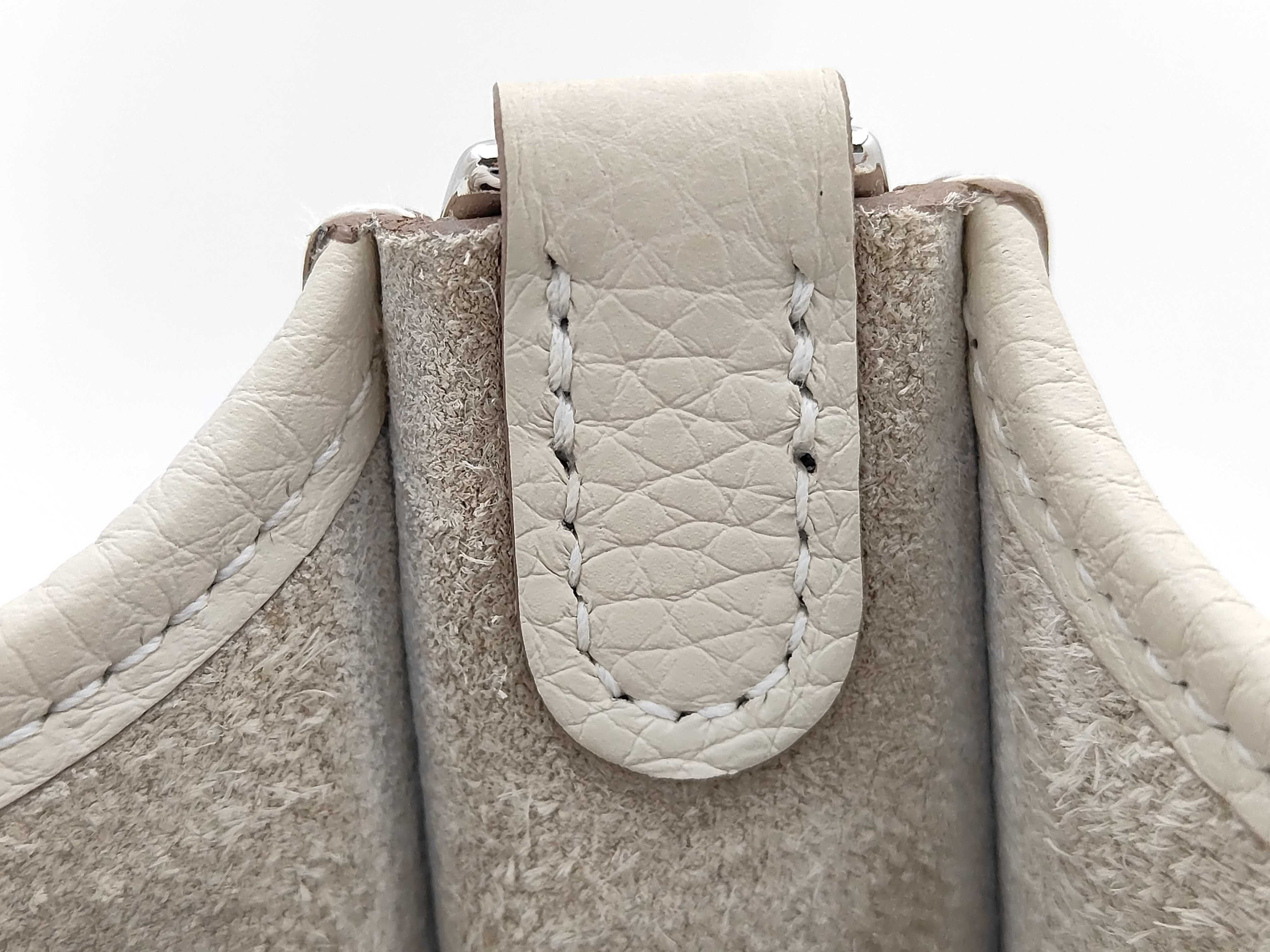 Evelyne Amazone 16 G stamp Silver hardware Cream shoulder bag — view 14