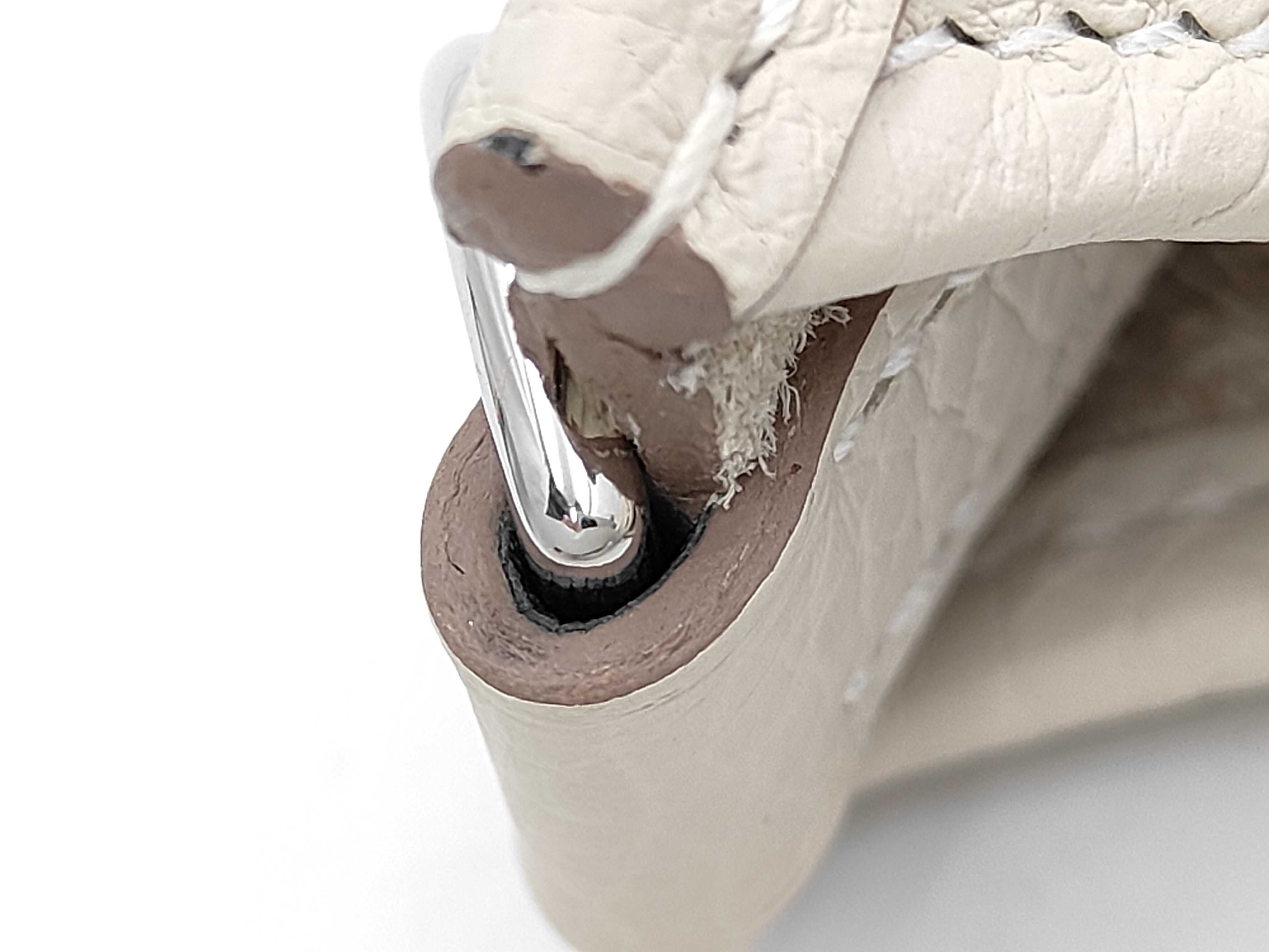 Evelyne Amazone 16 G stamp Silver hardware Cream shoulder bag — view 5