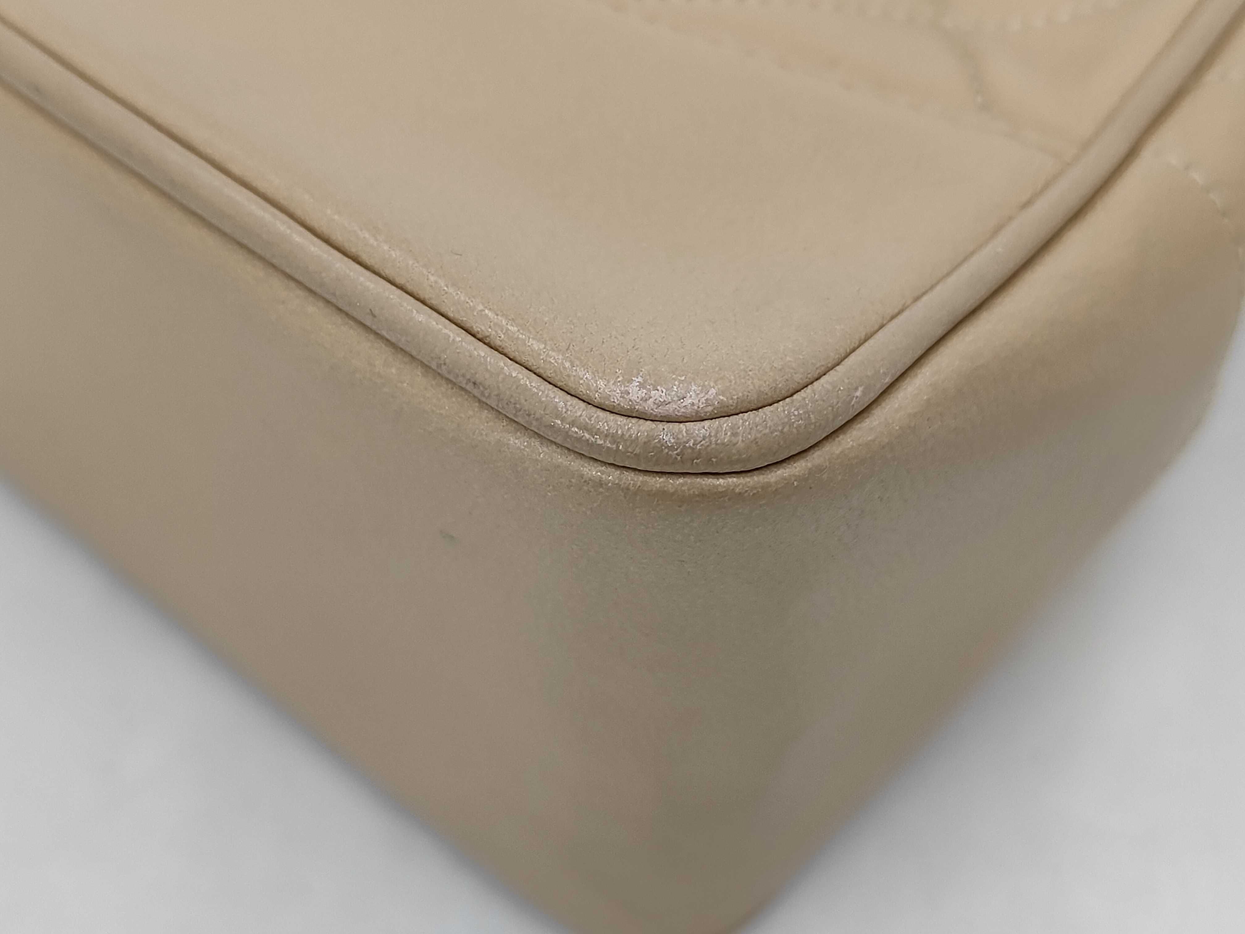 Diana Flap Shoulder Bag, Beige, Gold Hardware, 1713101 — view 7
