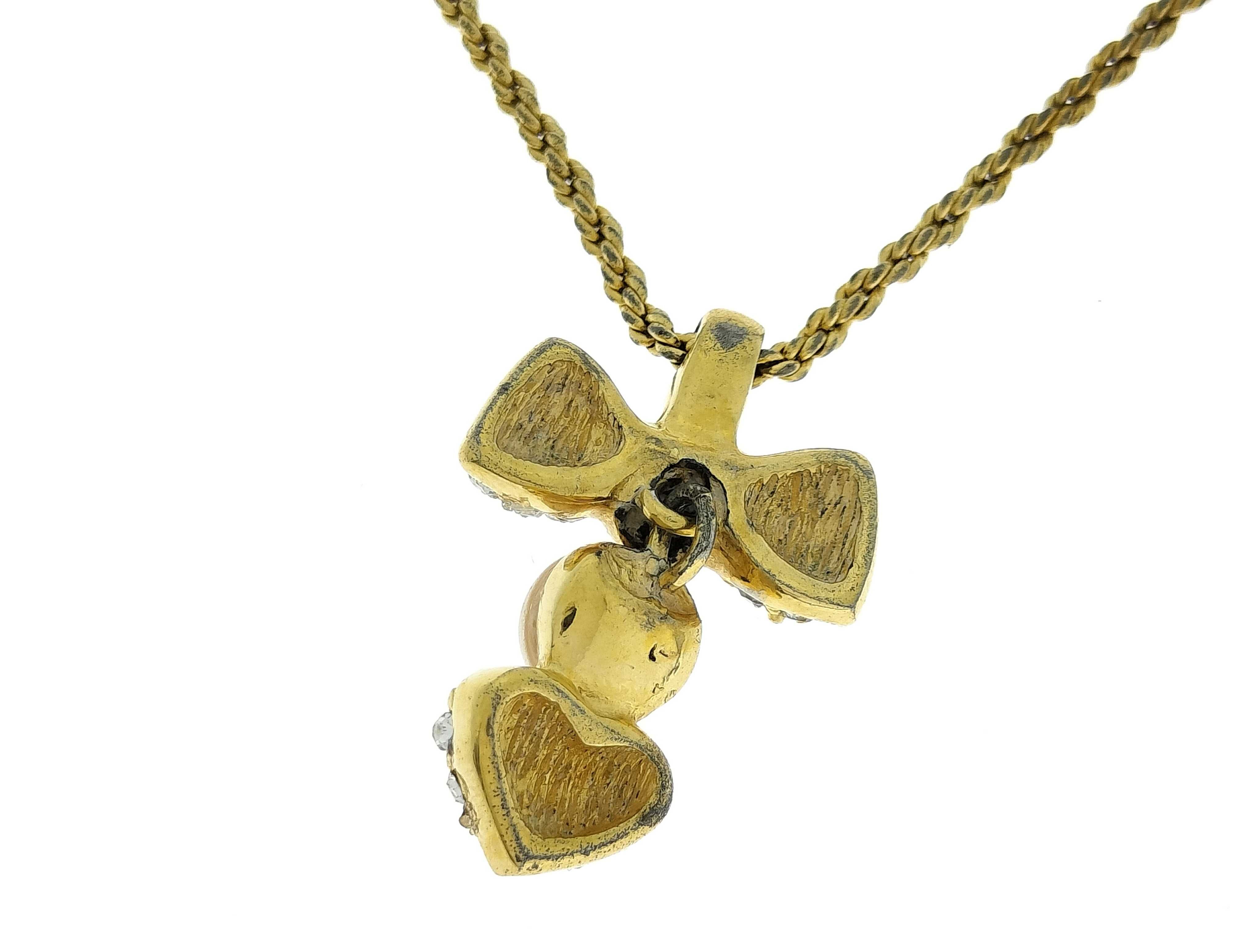 necklace, ribbon, pearl, rhinestone necklace — view 6