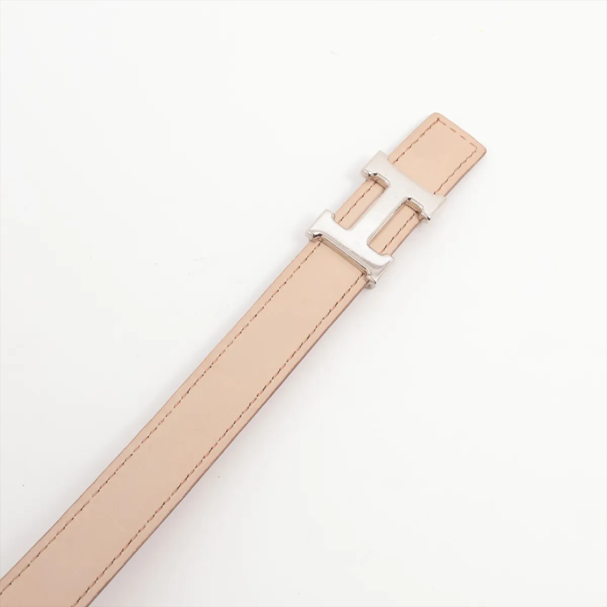 Mini H Belt F:2002 Belt 75 Leather Beige x Brown — view 2