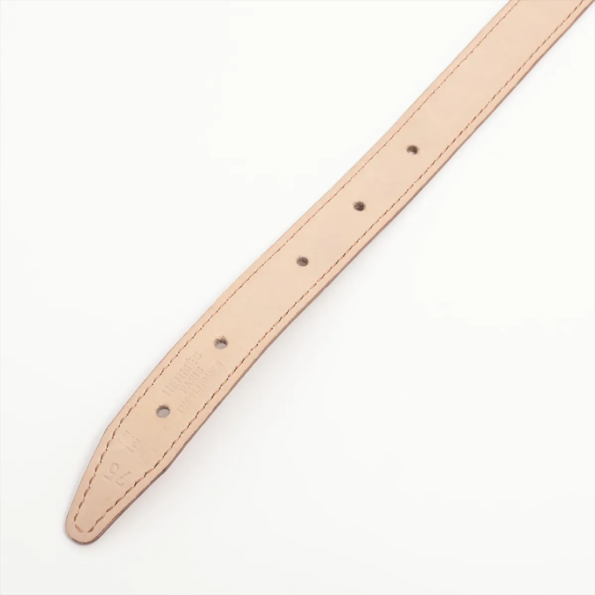 Mini H Belt F:2002 Belt 75 Leather Beige x Brown — view 3