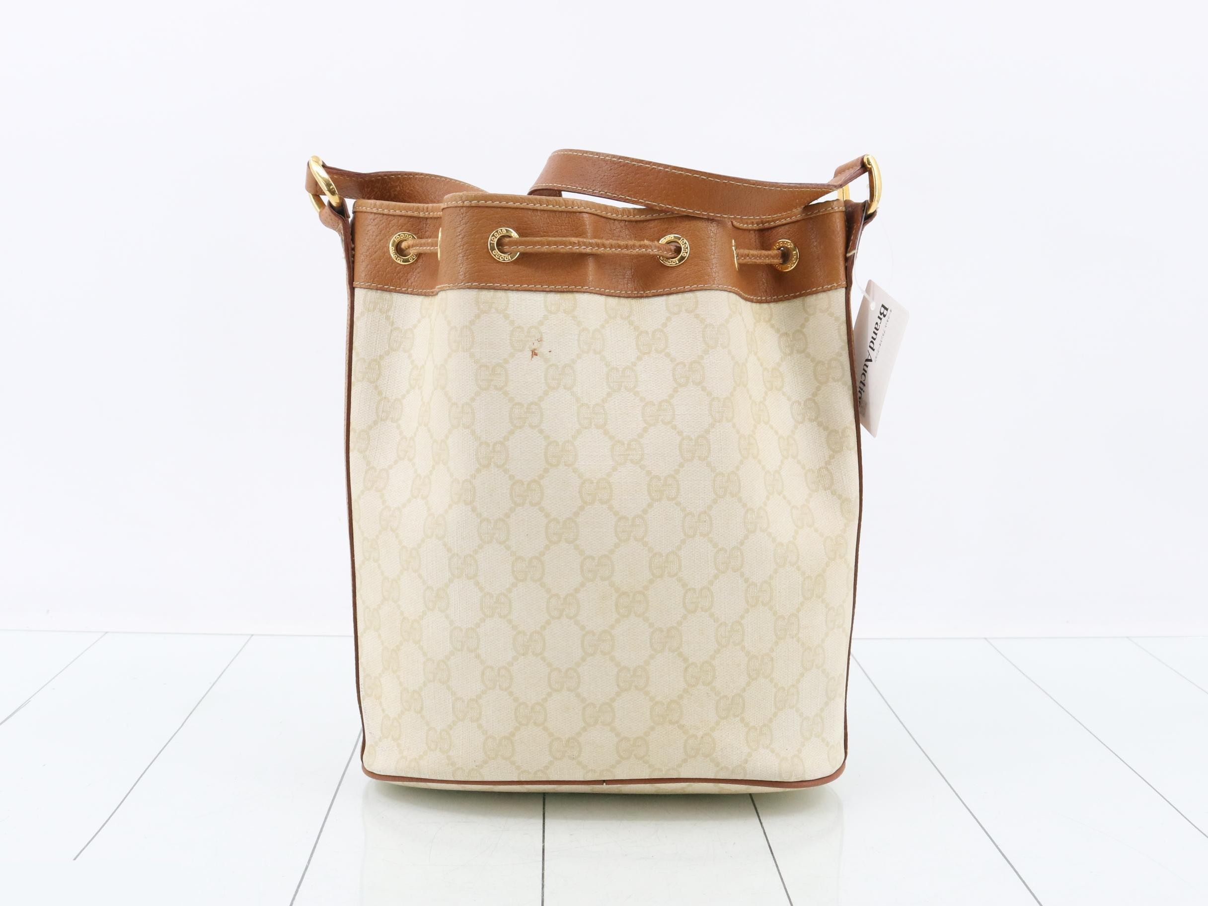 GG Supreme Leather Drawstring Shoulder Bag — view 2