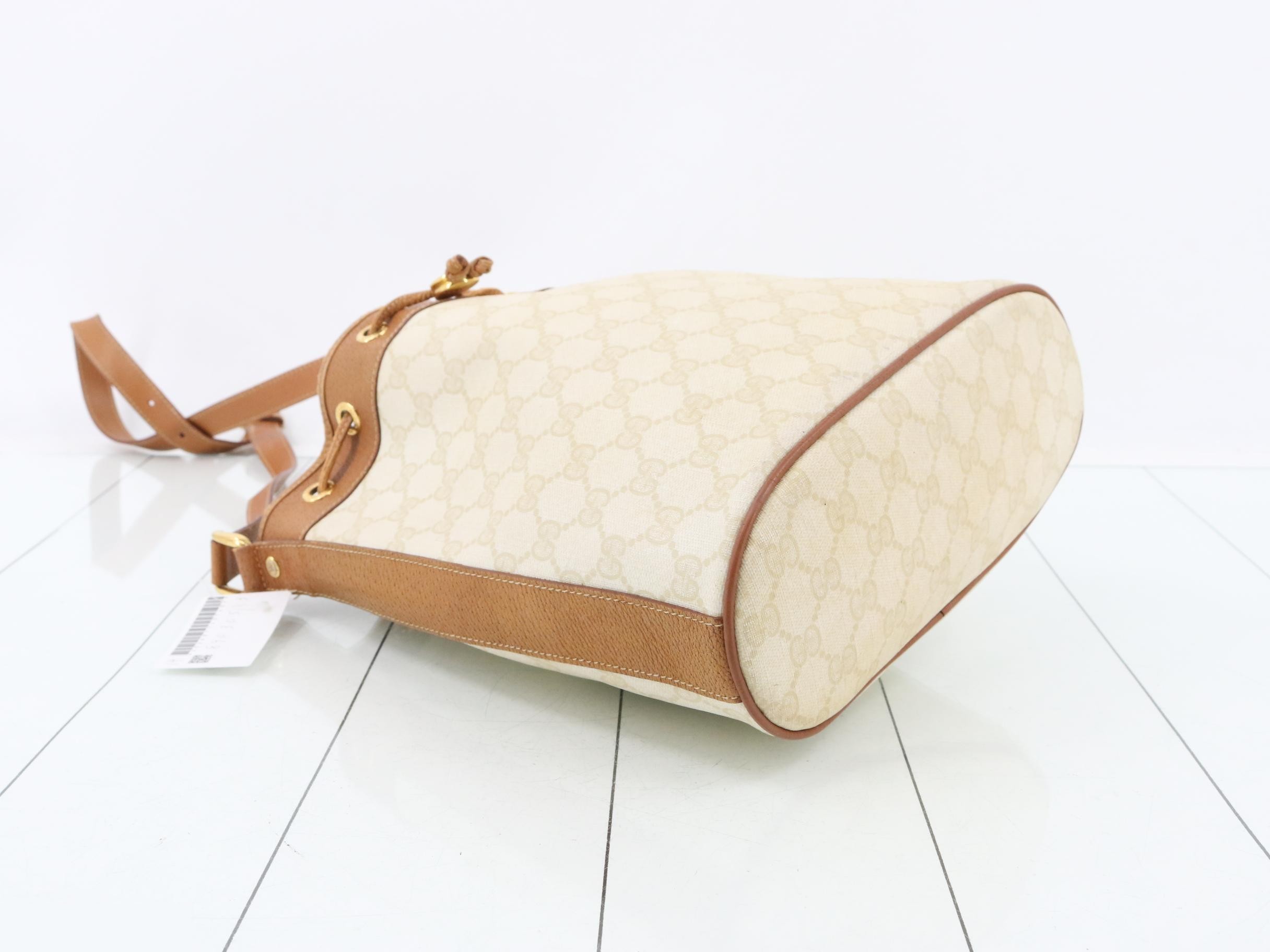 GG Supreme Leather Drawstring Shoulder Bag — view 5