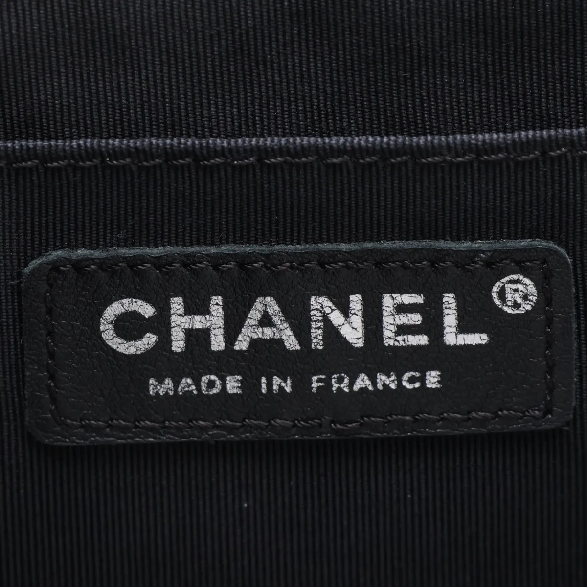 Coco Mark Fabric x Rhinestone Double Flap Double Chain Bag, Paris Shanghai, Black, Silver Hardware, 13871526, Serial Number , AS0445 — view 10