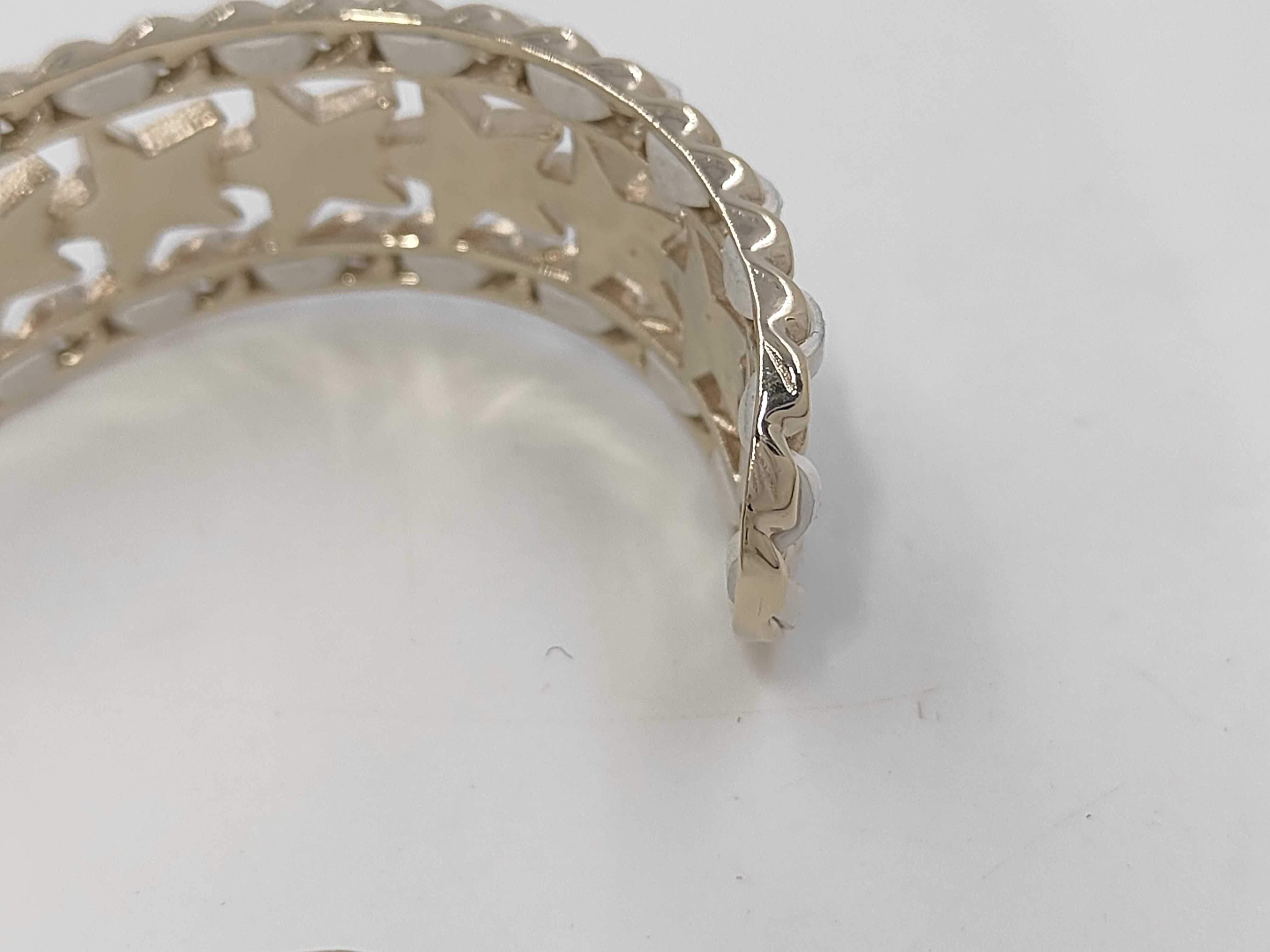 White Lambskin Ring with GP Hardware (B23M) — view 5
