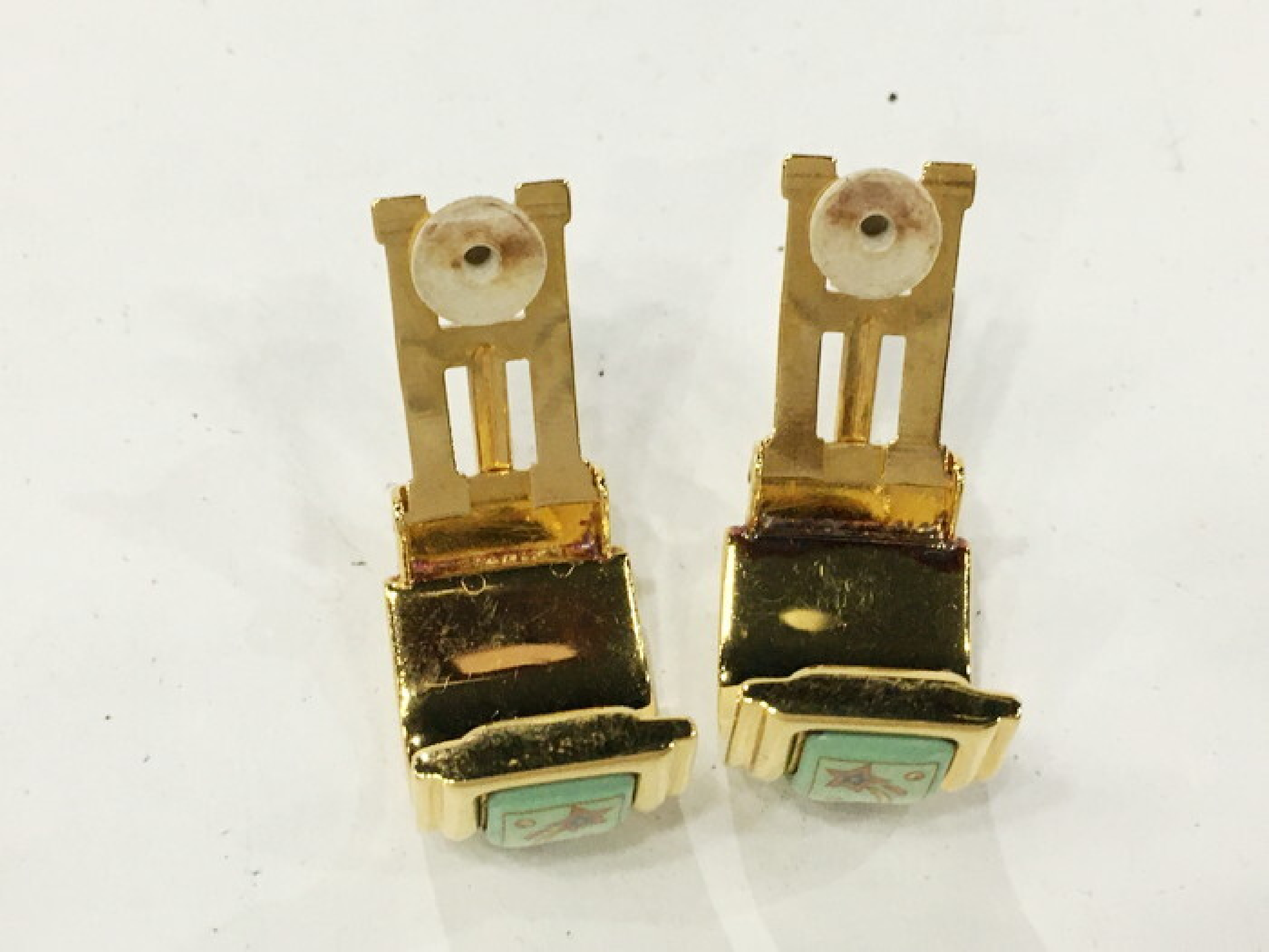 enamel earrings — view 2