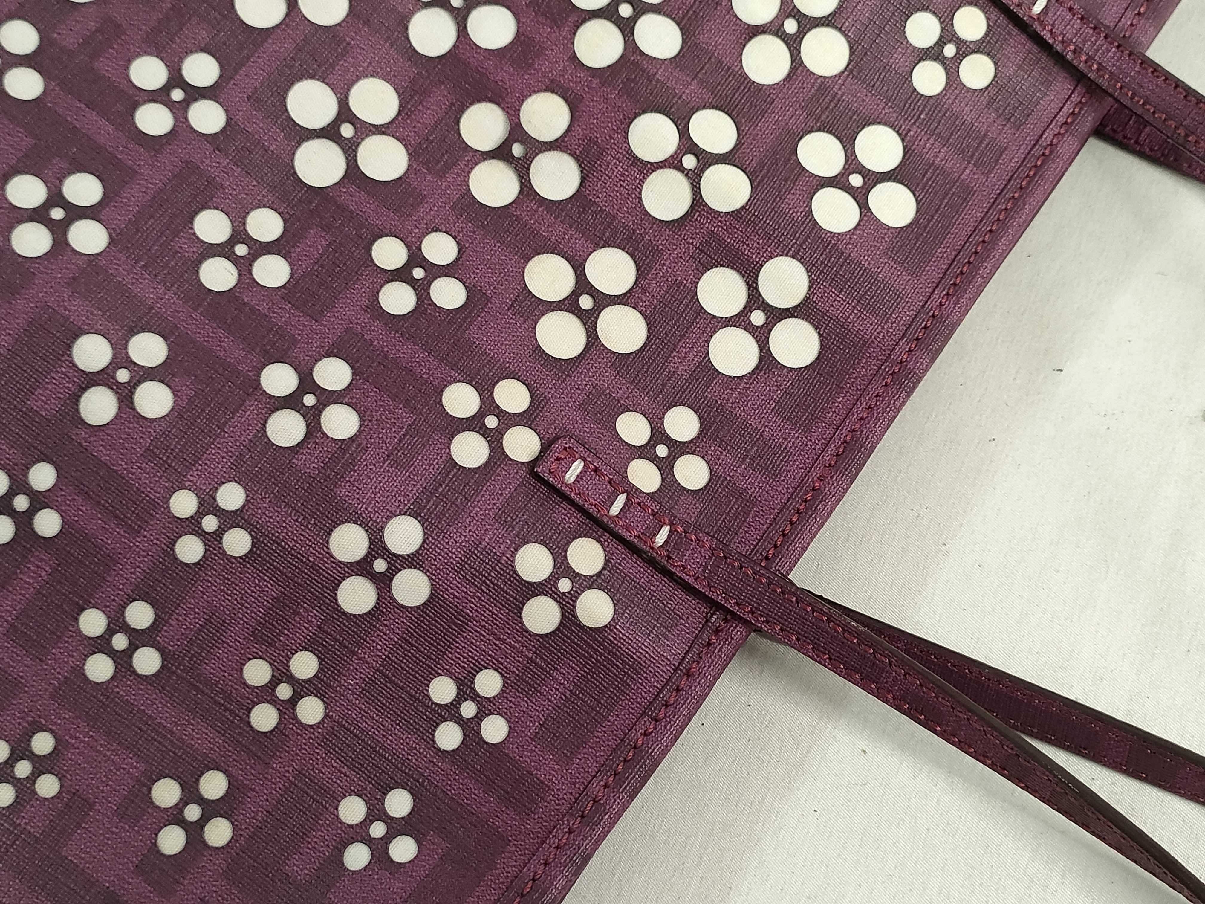 Zucca Pattern Zucca Perforated PVC Leather Tote Bag 8BH185 Tote Bag — view 5