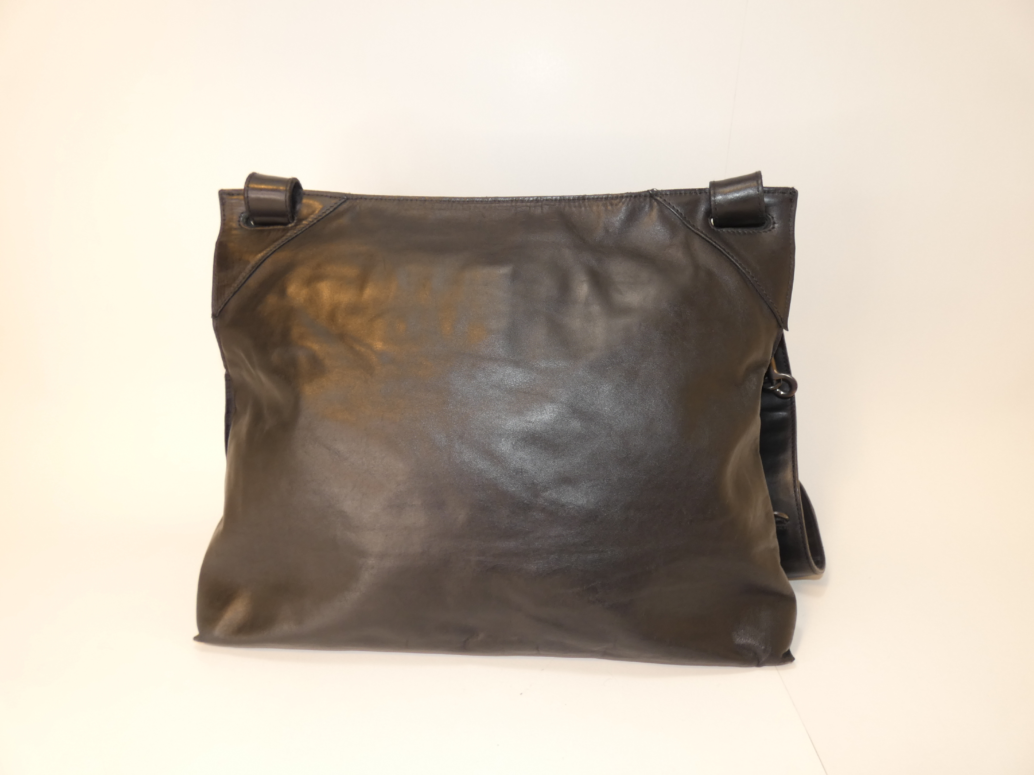 Intrecciato Black Flap Shoulder Bag — view 2
