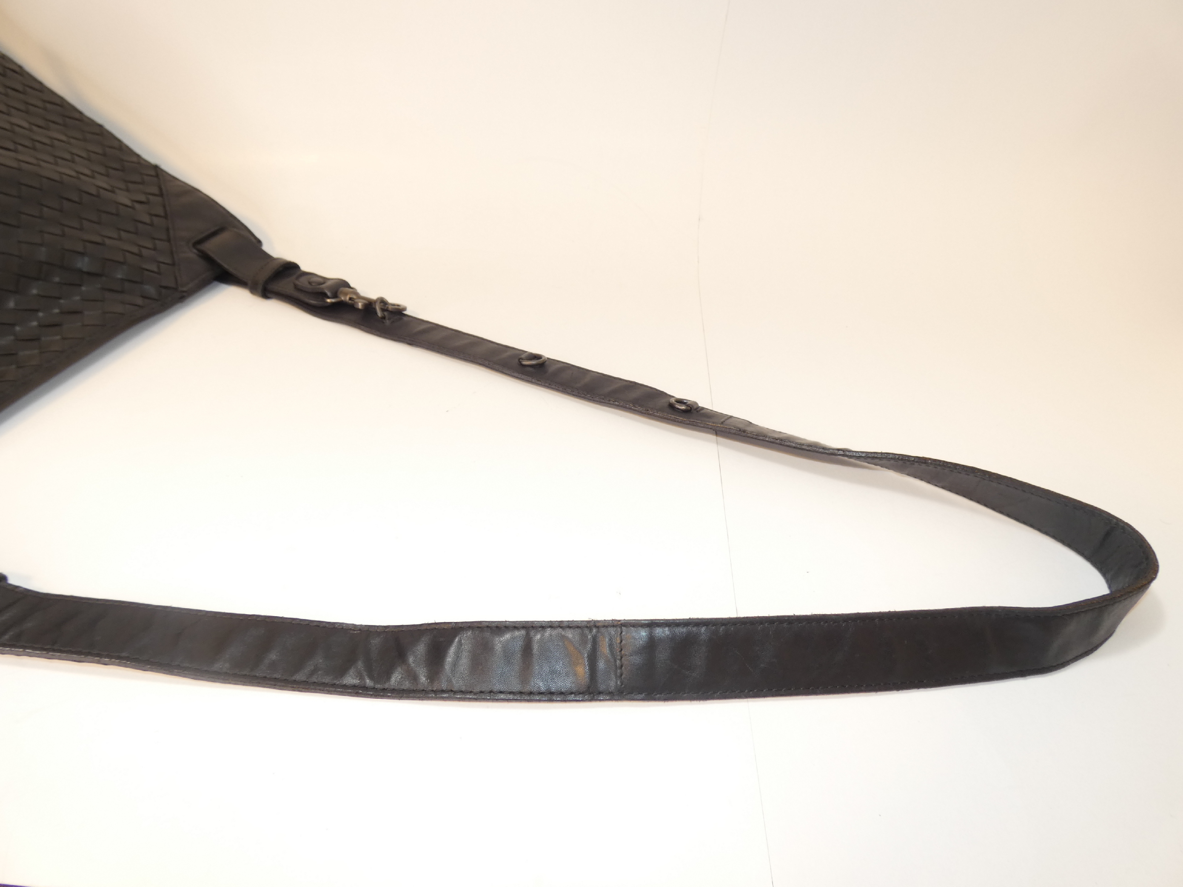 Intrecciato Black Flap Shoulder Bag — view 4