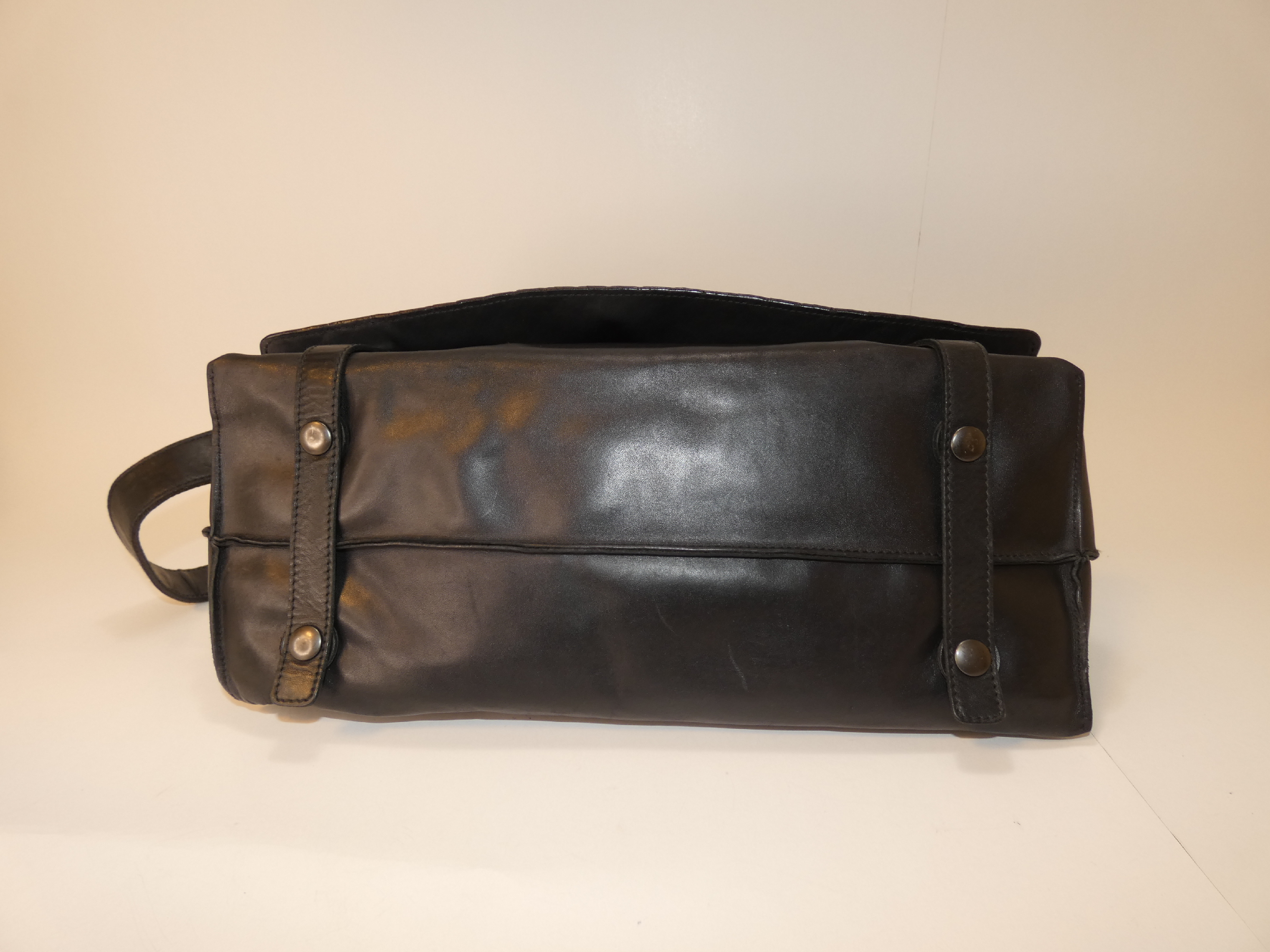 Intrecciato Black Flap Shoulder Bag — view 5