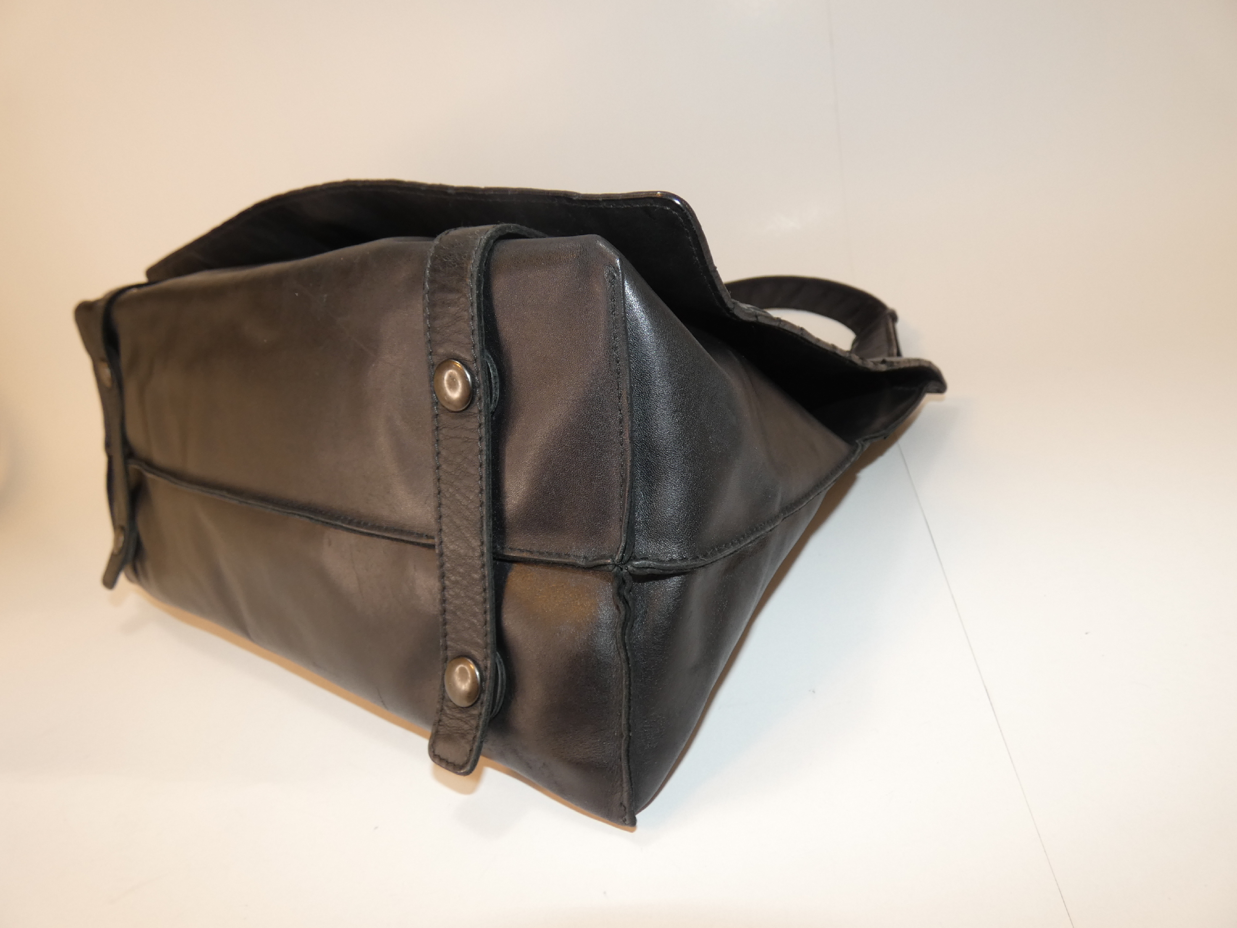 Intrecciato Black Flap Shoulder Bag — view 7