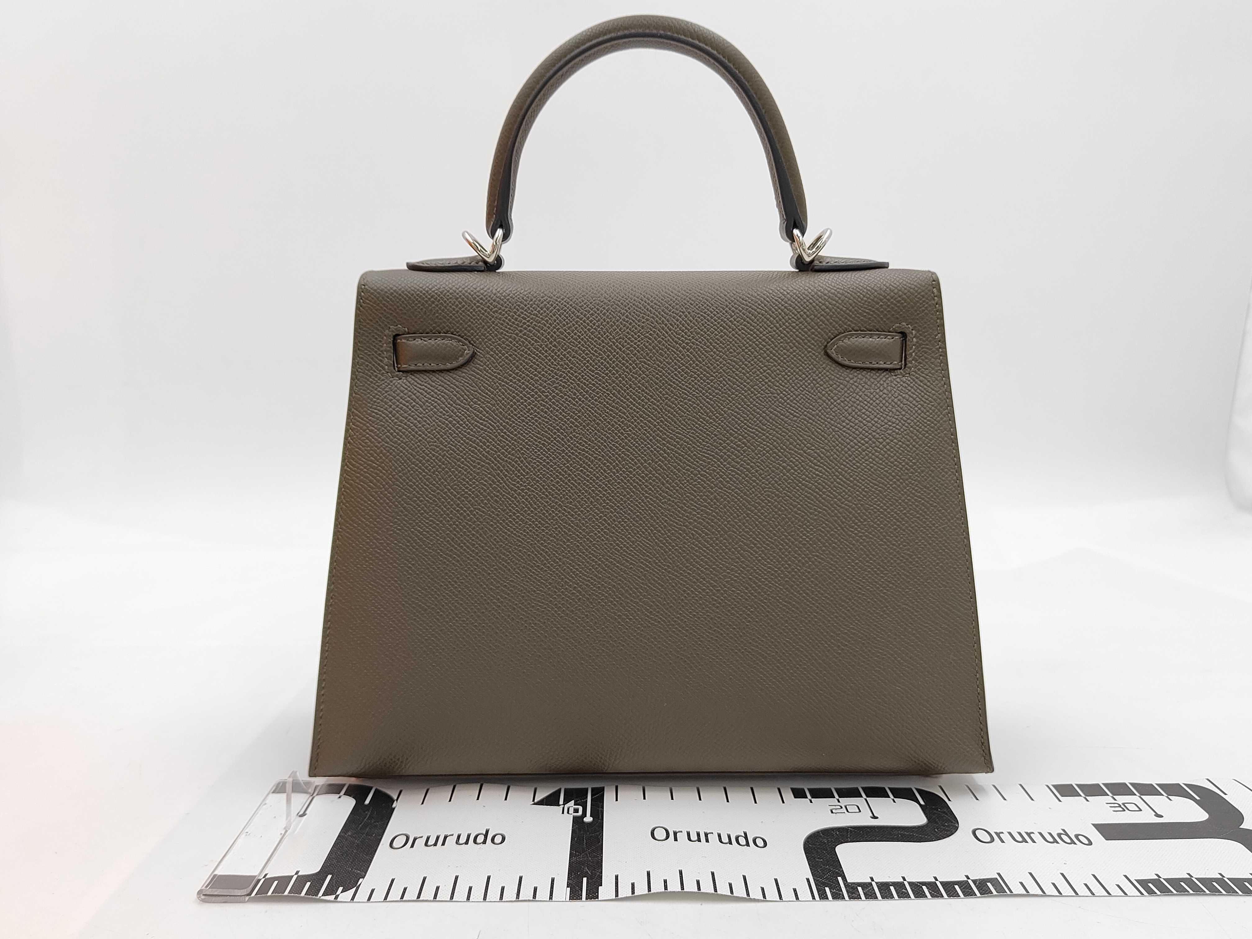 Kelly 25 Epsom Leather Vert Roden Silver Hardware G Stamp Handbag — view 2