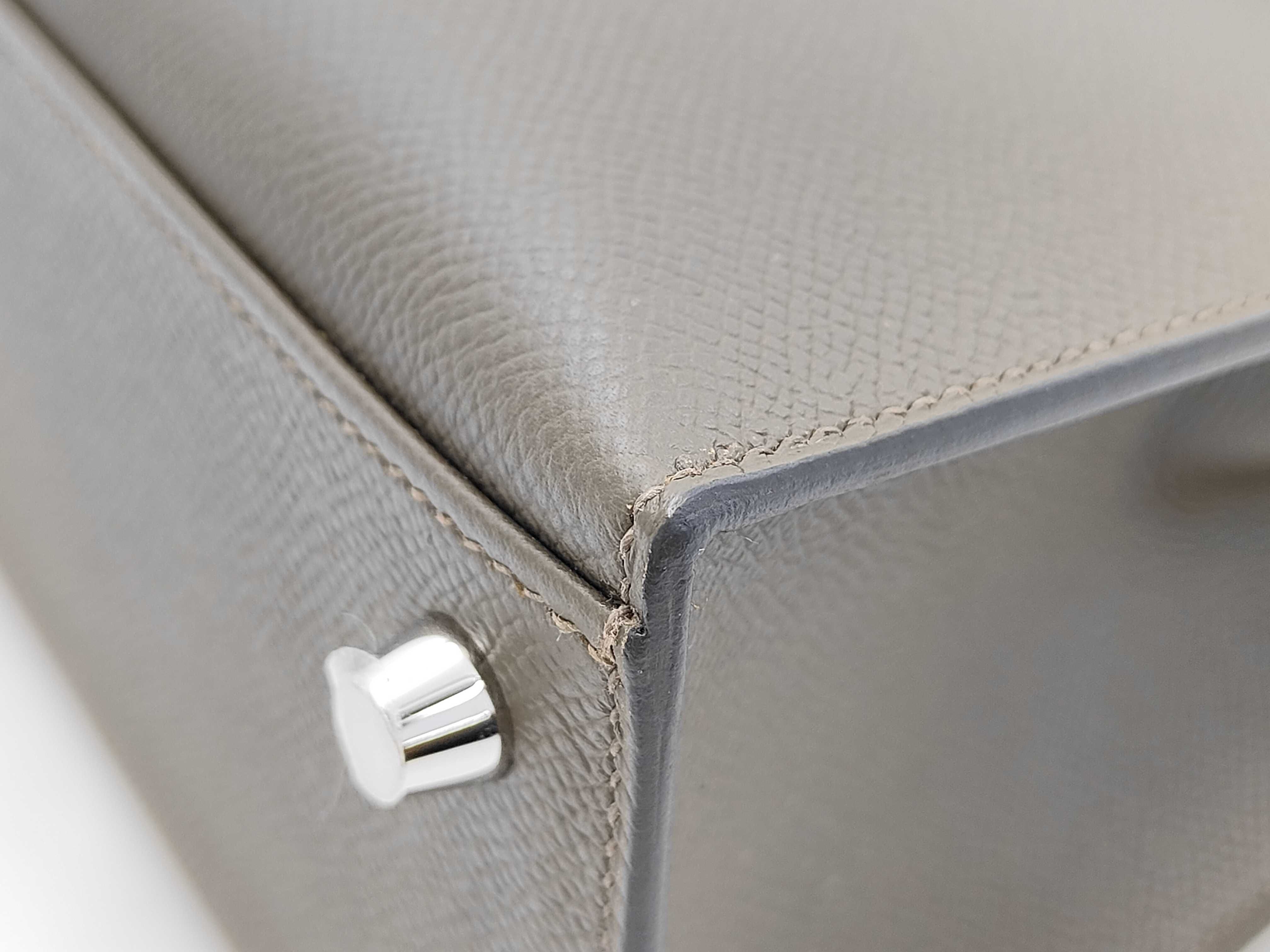 Kelly 25 Epsom Leather Vert Roden Silver Hardware G Stamp Handbag — view 11