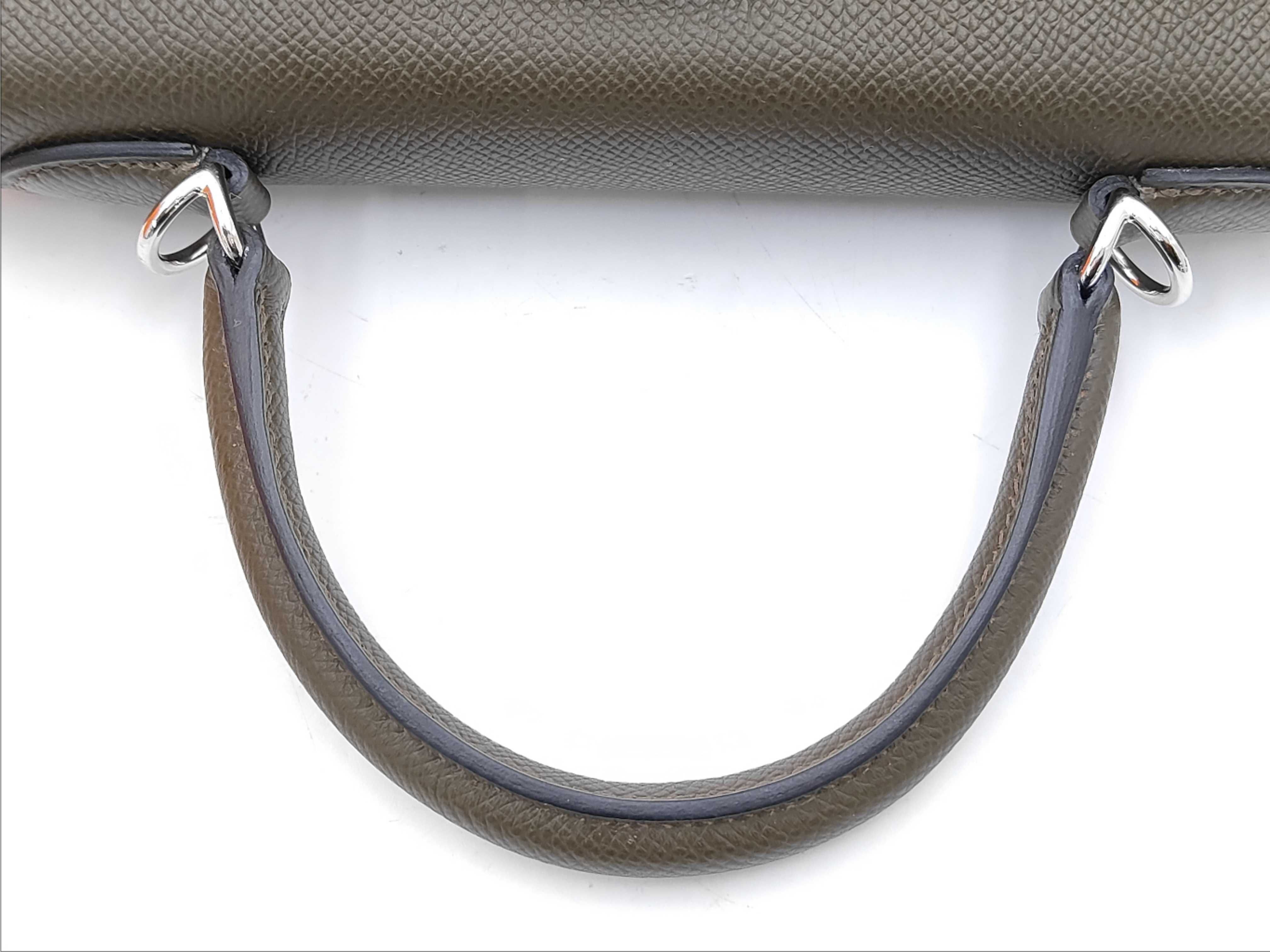 Kelly 25 Epsom Leather Vert Roden Silver Hardware G Stamp Handbag — view 3