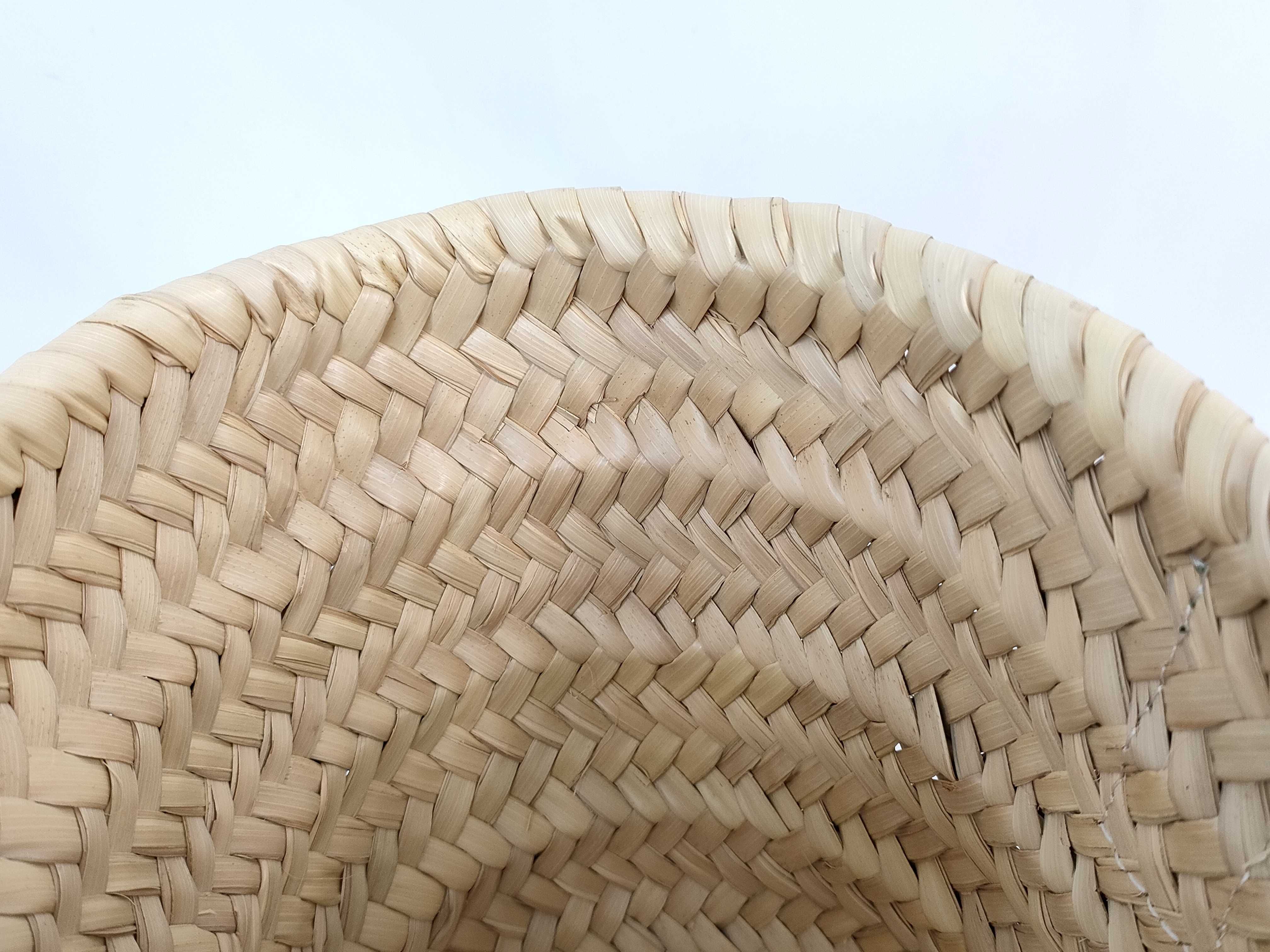 Basket Small Raffia x Leather Basket Bag Beige x Green *Bottom stain present Tote bag — view 8