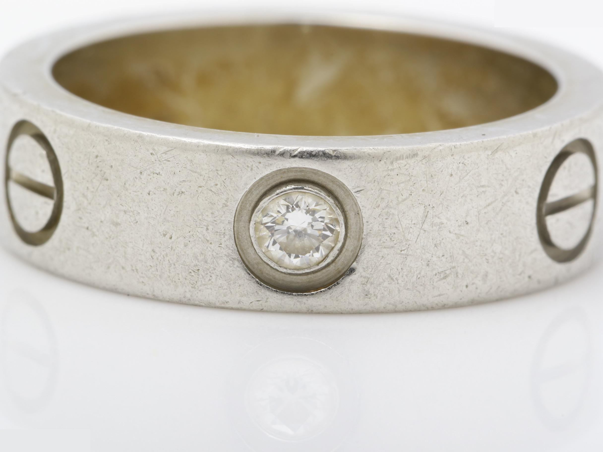 Love Ring, Pt950, 12.0g, Diamond, Size #52 — view 2