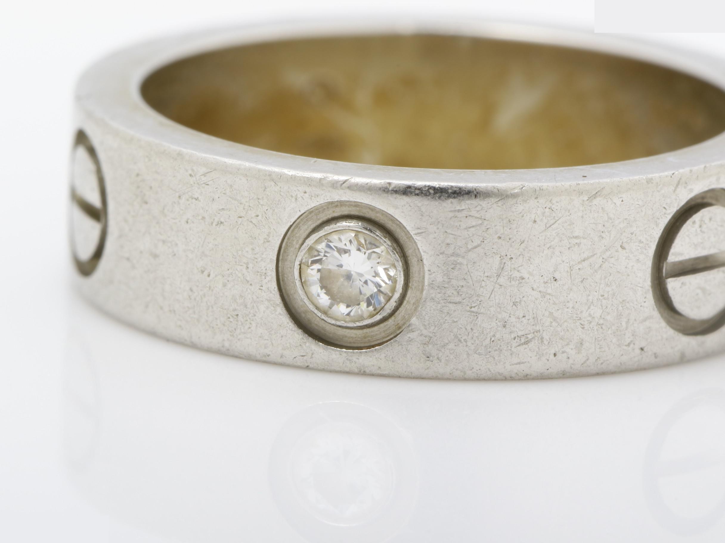 Love Ring, Pt950, 12.0g, Diamond, Size #52 — view 3