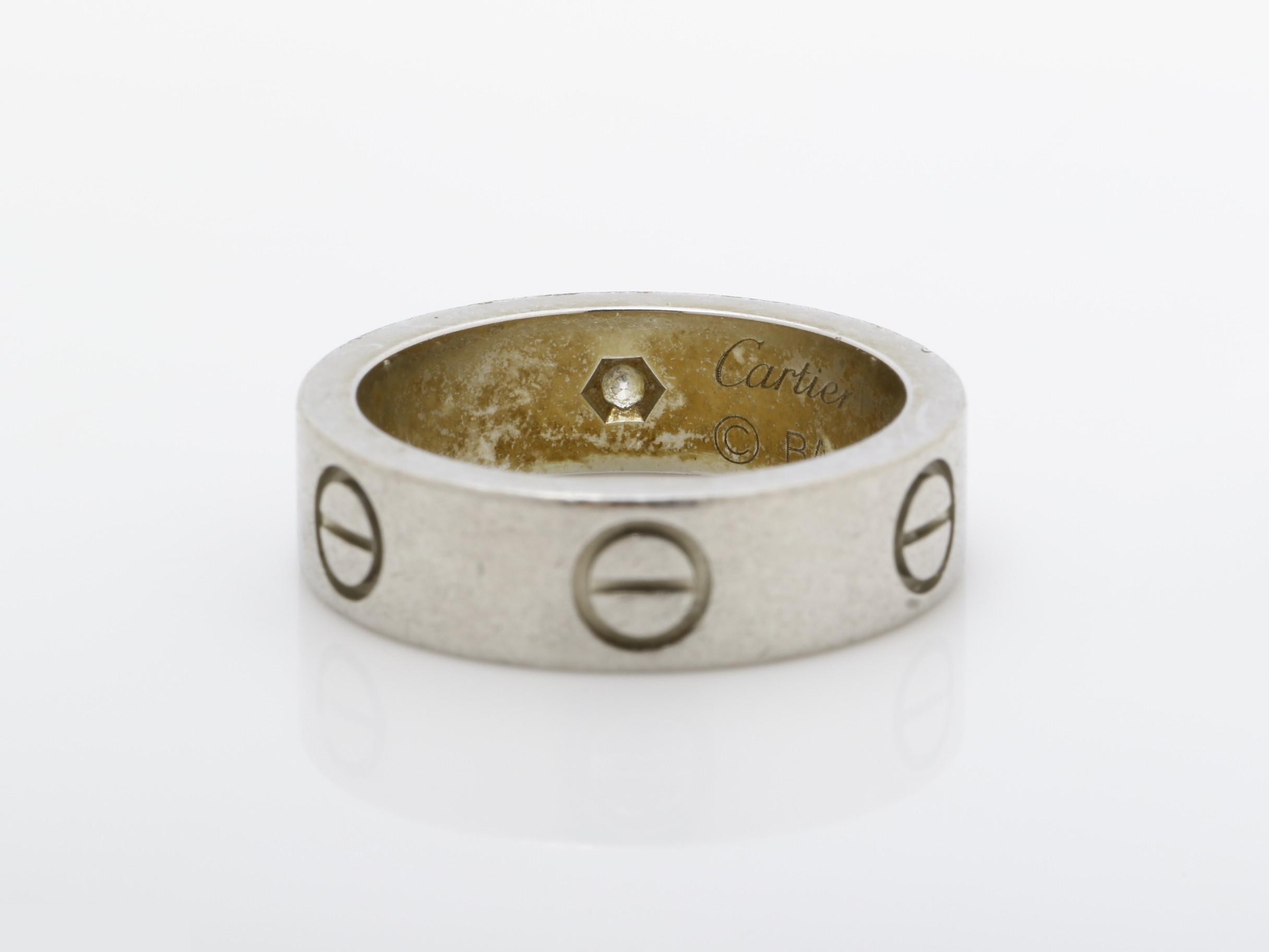 Love Ring, Pt950, 12.0g, Diamond, Size #52 — view 4