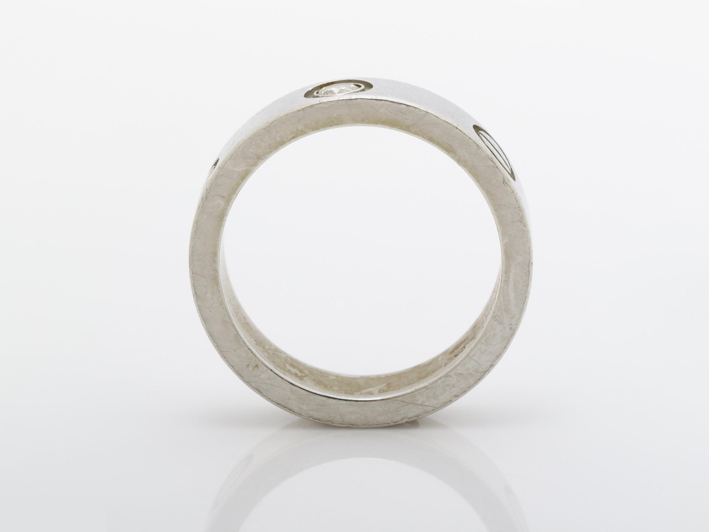 Love Ring, Pt950, 12.0g, Diamond, Size #52 — view 5