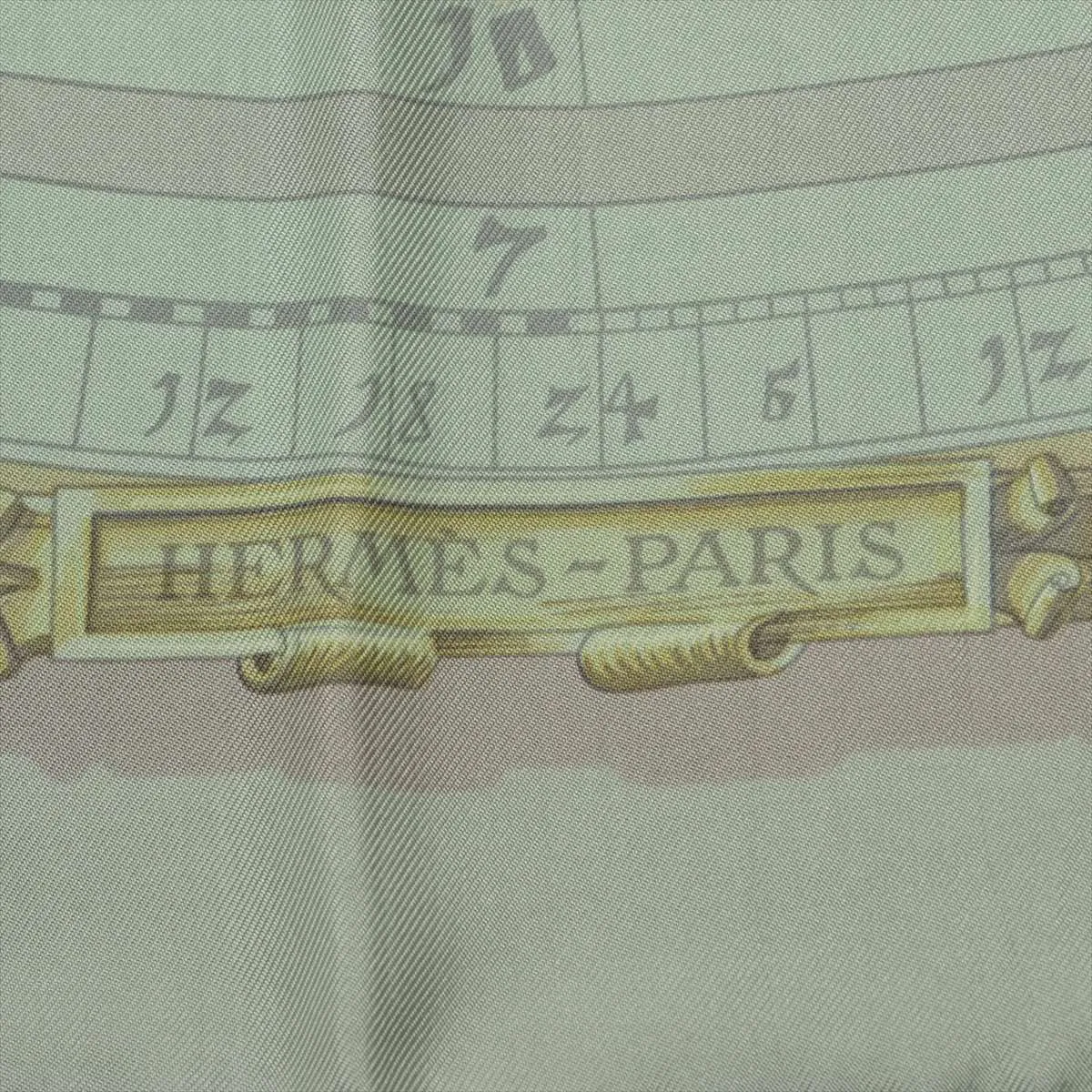 Carre 90 DIES ET HORE Astrology Scarf Silk Green Thread — view 6