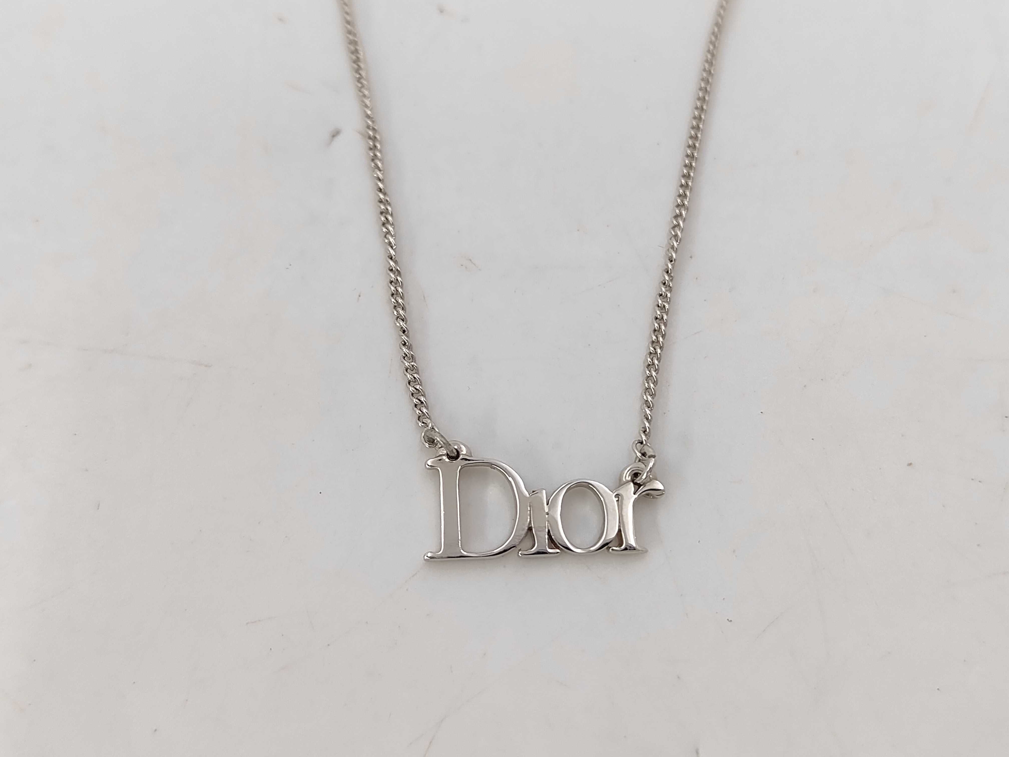 logo silver necklace