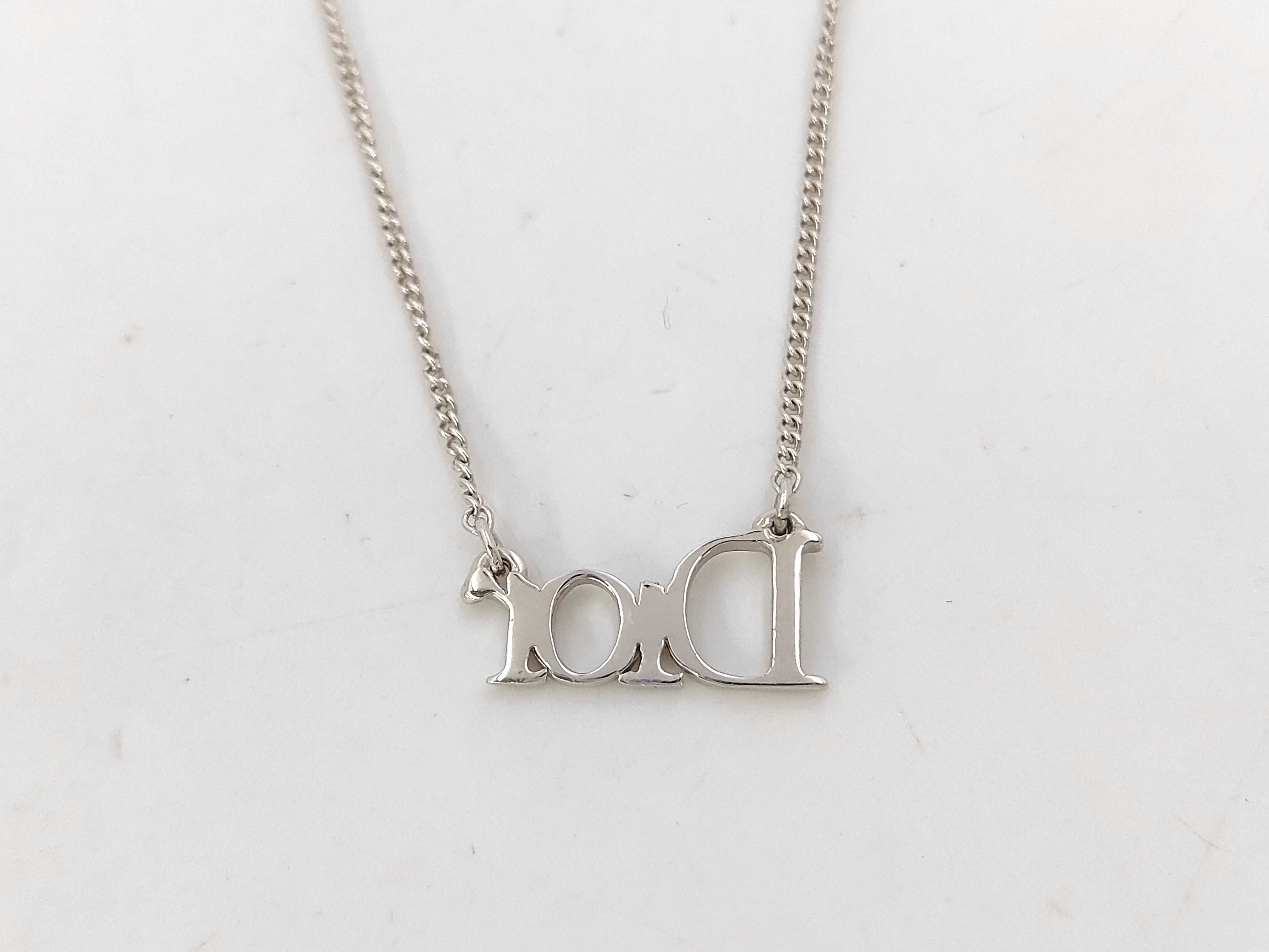 logo silver necklace — view 2