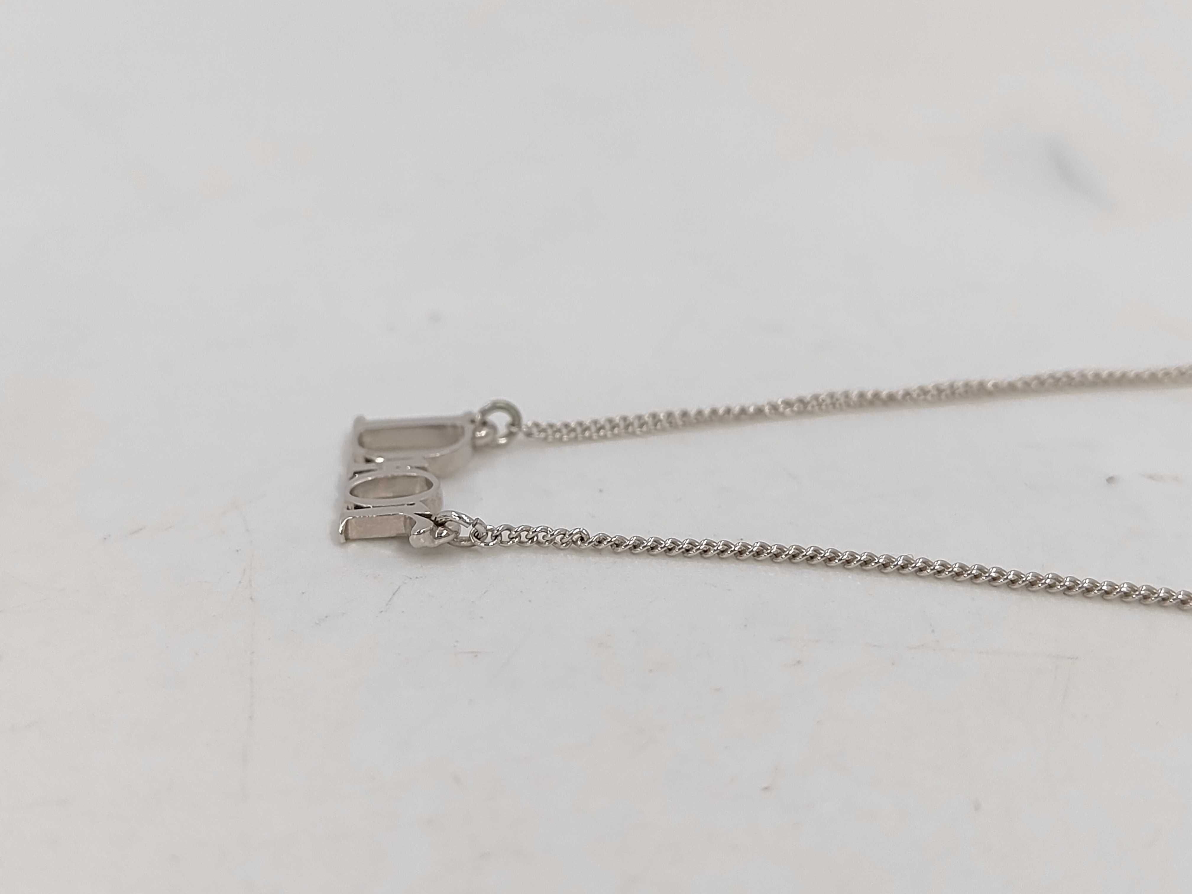 logo silver necklace — view 3