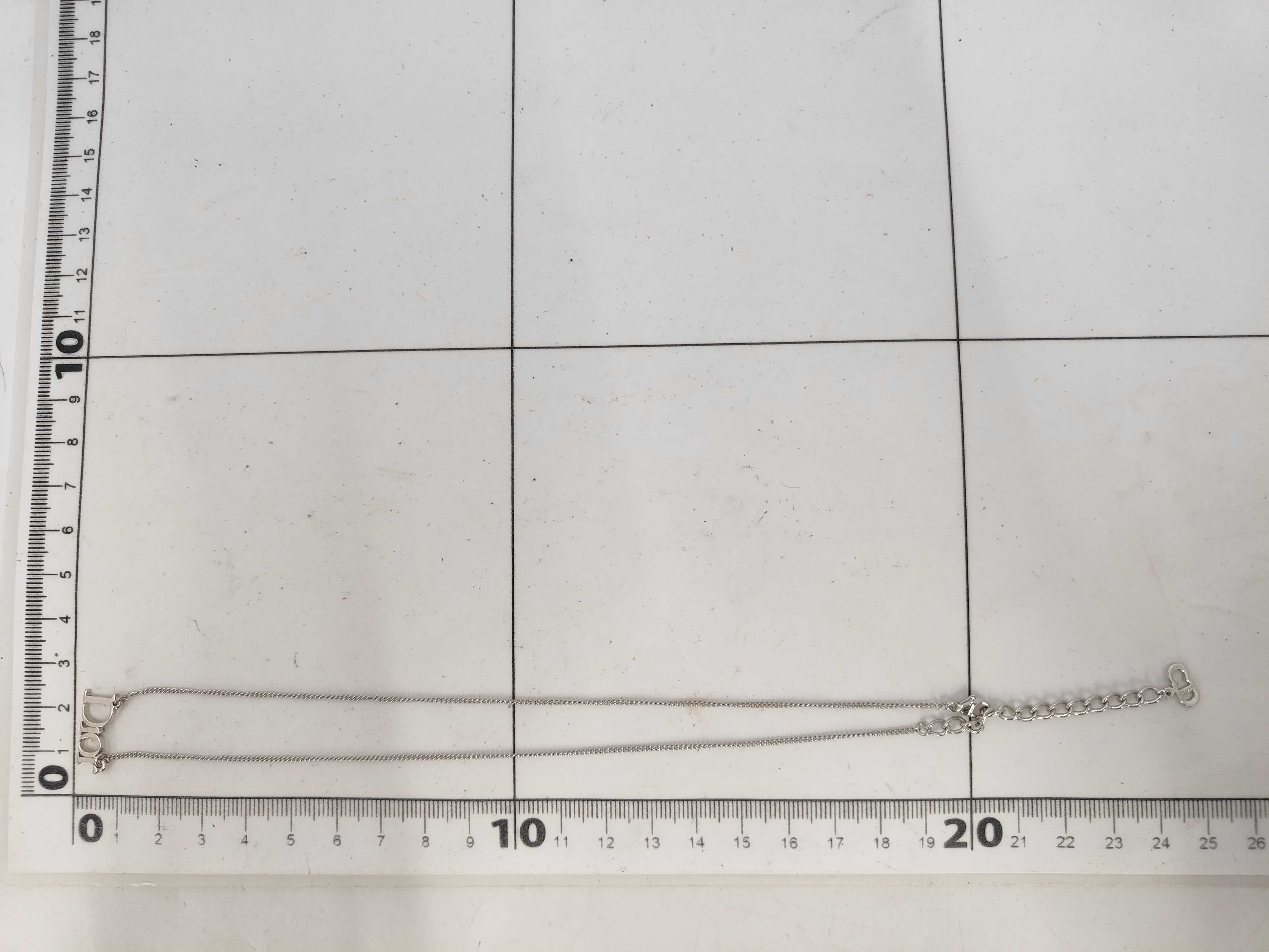 logo silver necklace — view 5