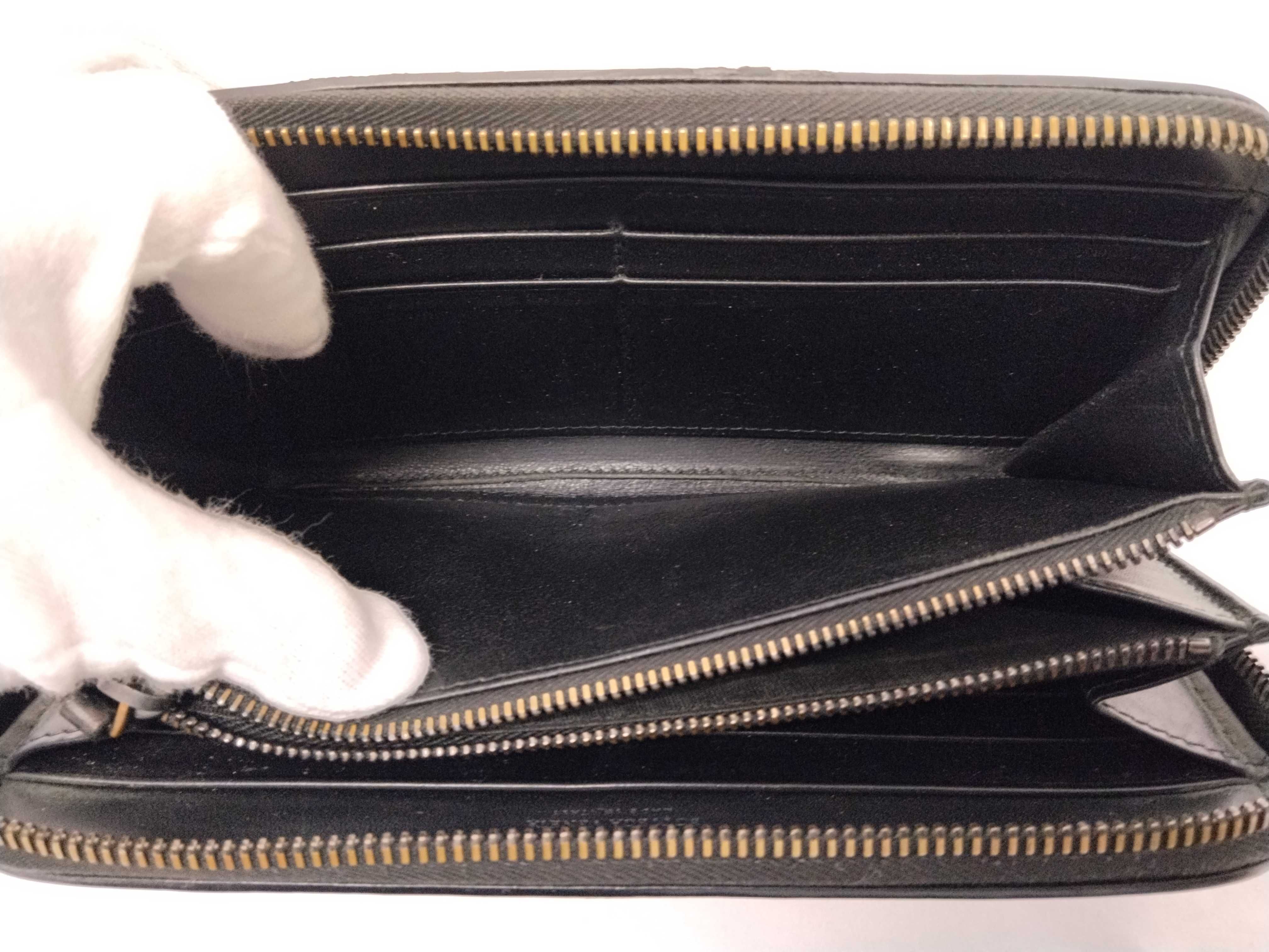 Intrecciato Round Zip Wallet Black — view 13