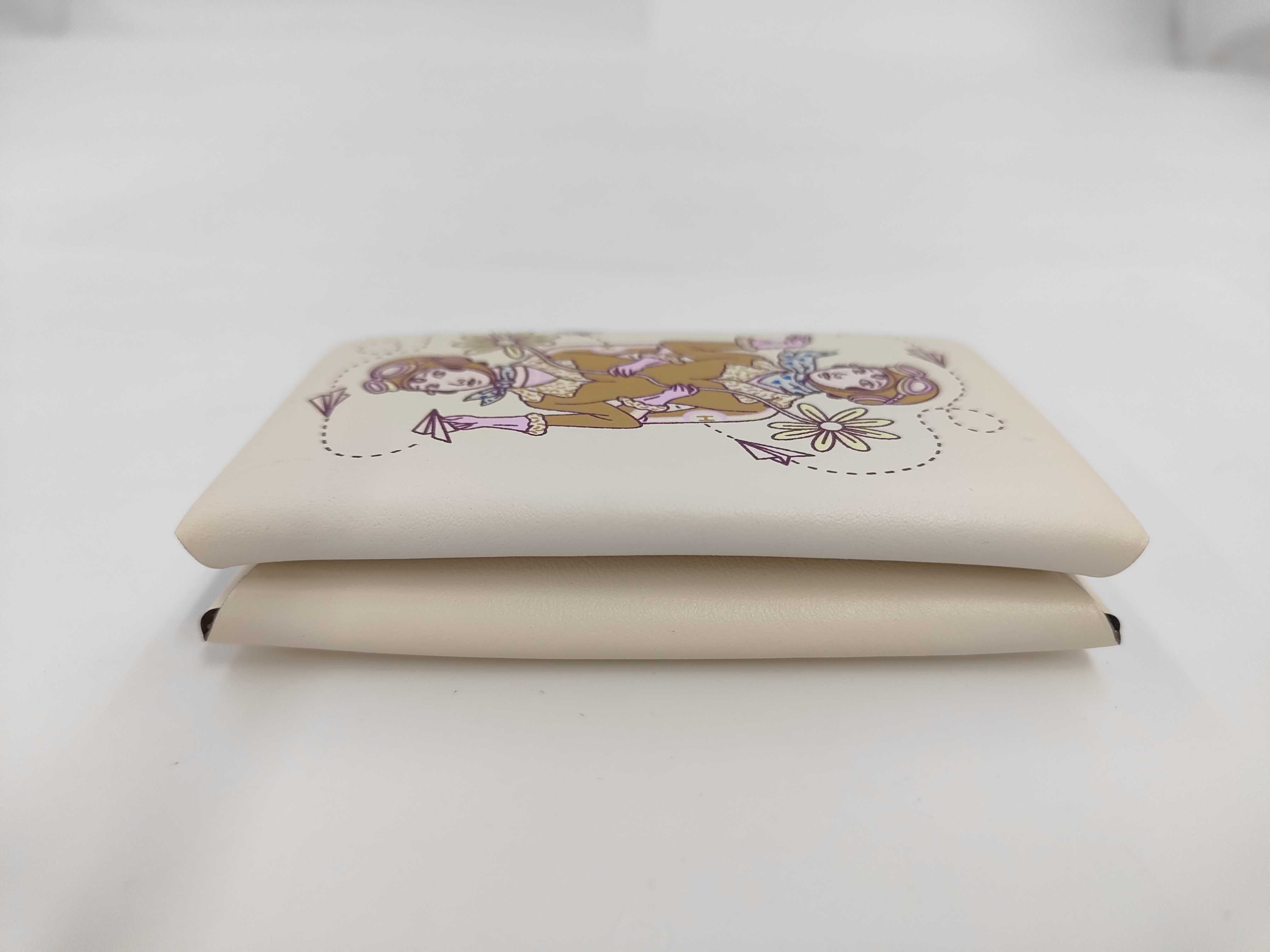 Calvi Card Case, Aviatris Swift Leather, Nata, U-stamp, Card Case — view 2