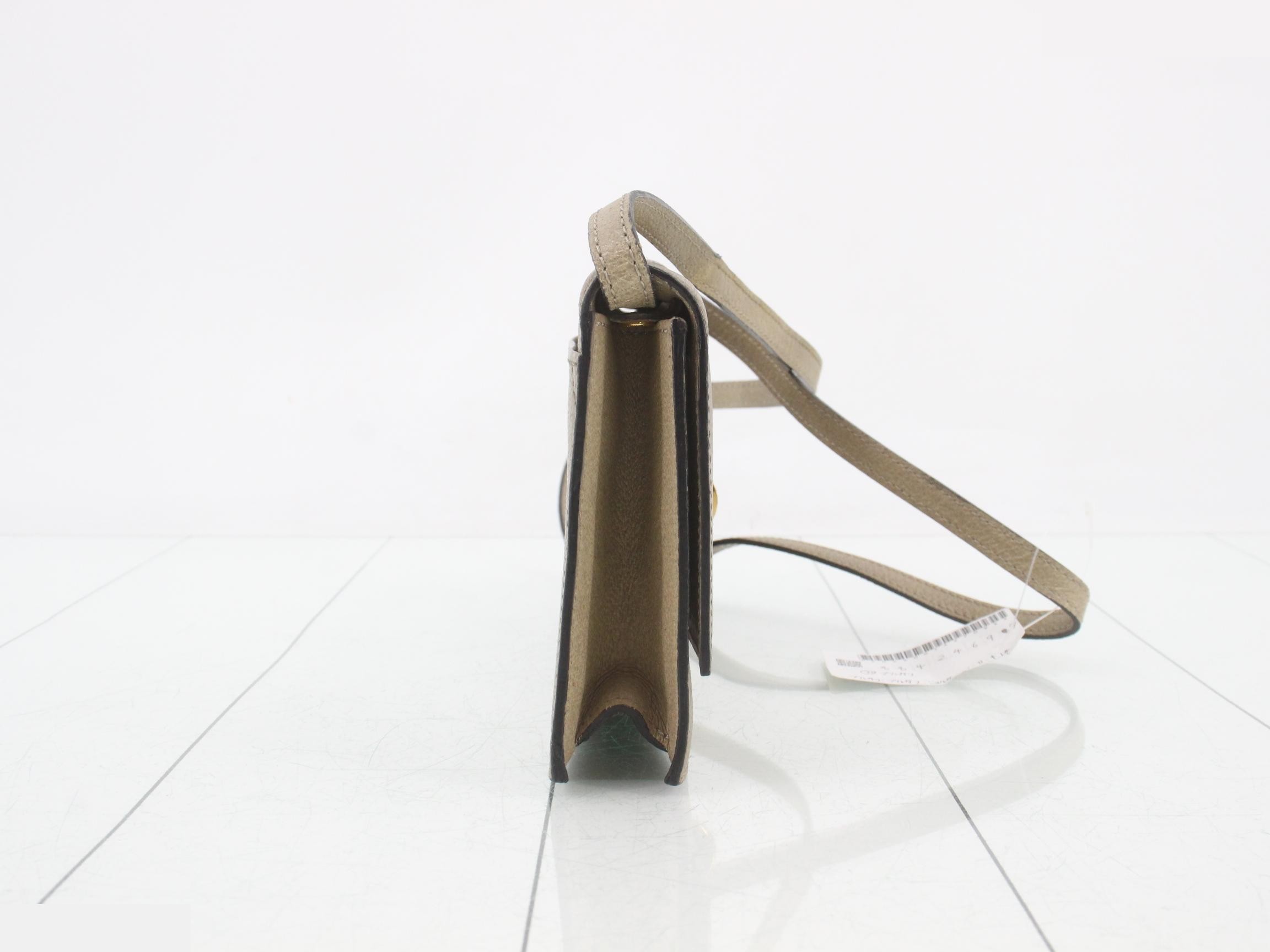 Shoulder bag, khaki, leather — view 4