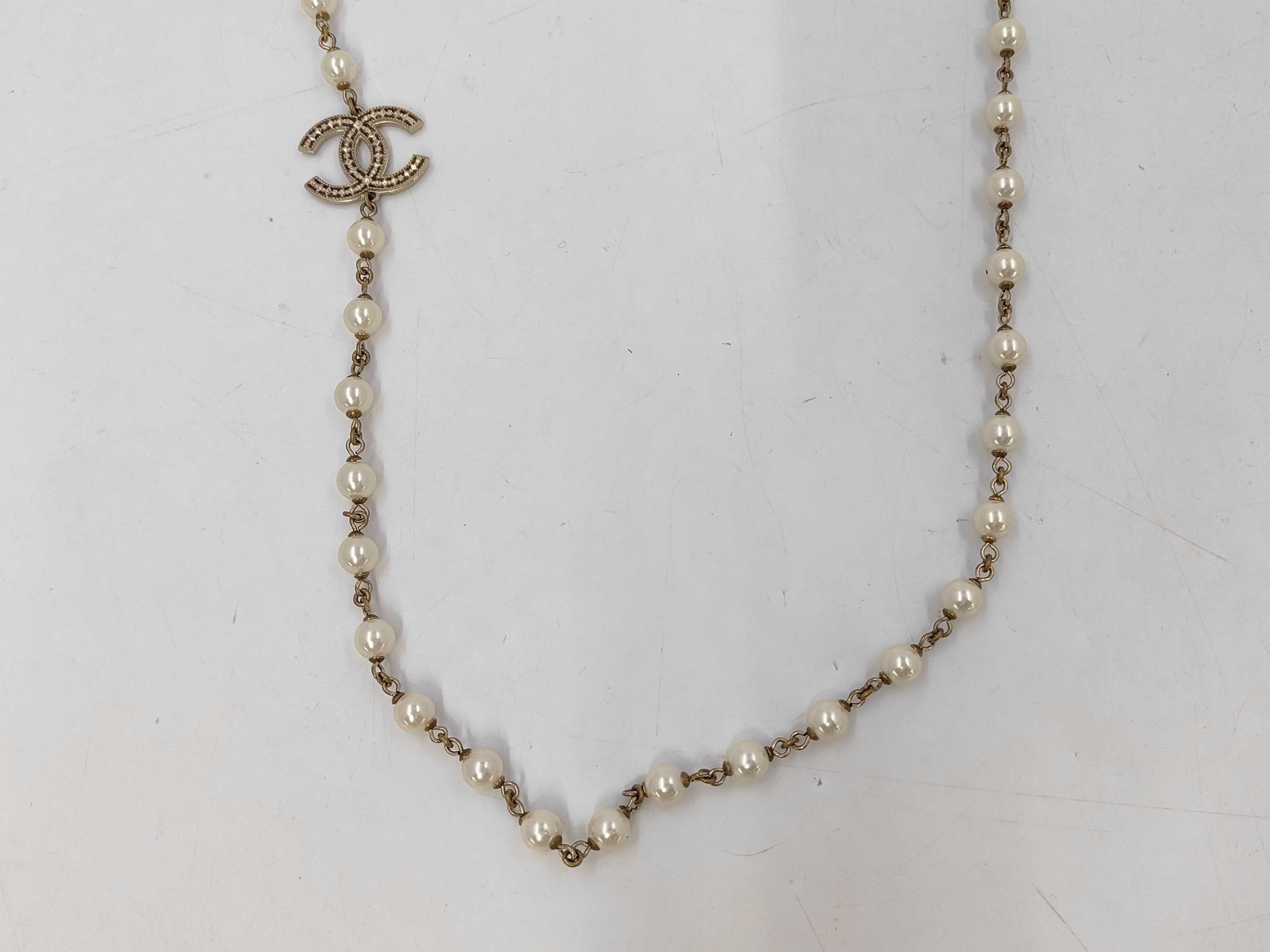 Coco Mark Pearl Long Necklace A16V 49.8g Necklace — view 2